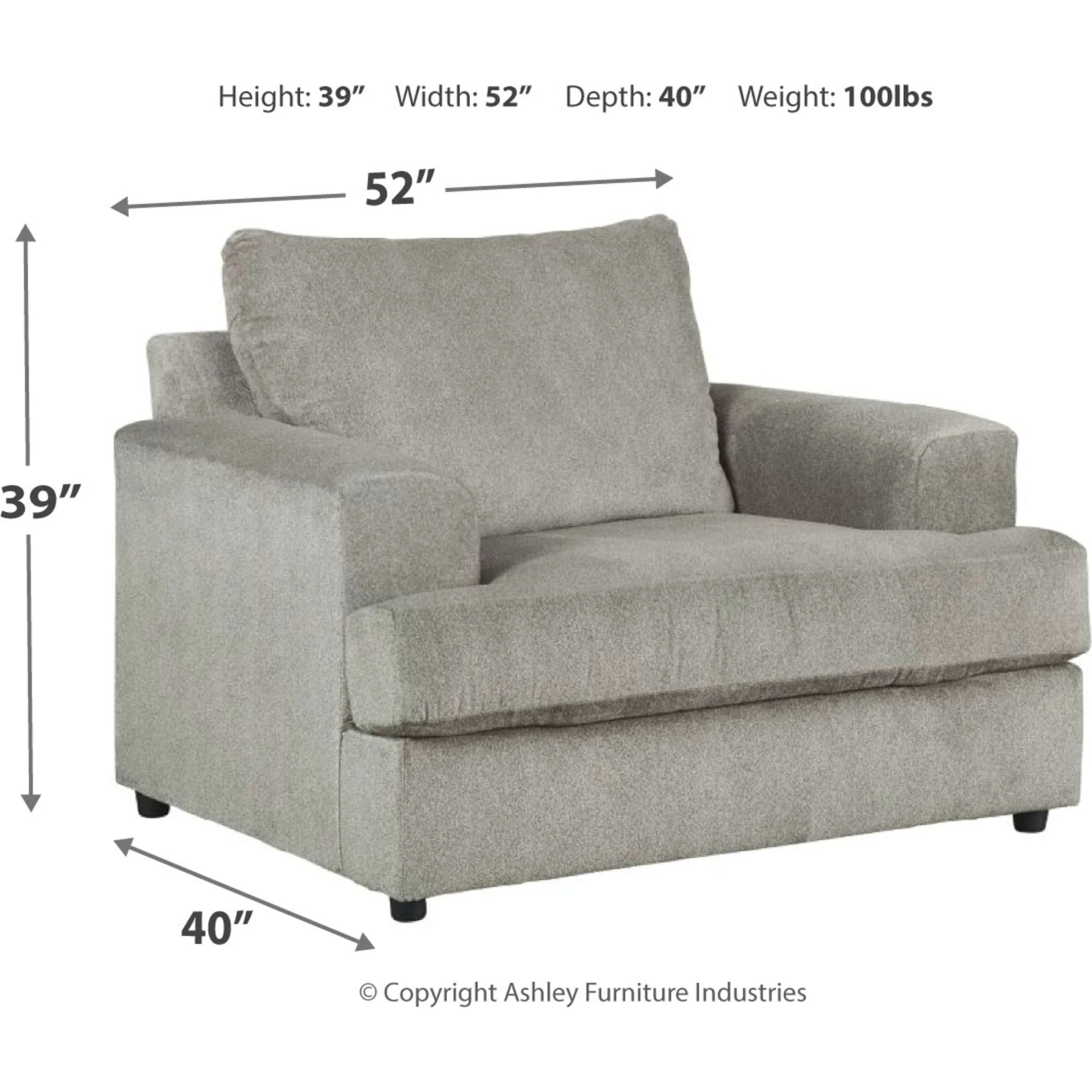 Soletren Chair and a Half - Ash - Image 4