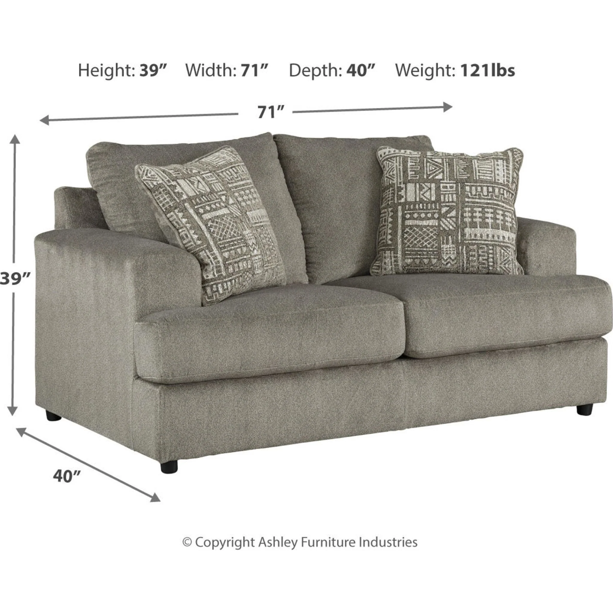 Soletren Loveseat - Ash - Image 14