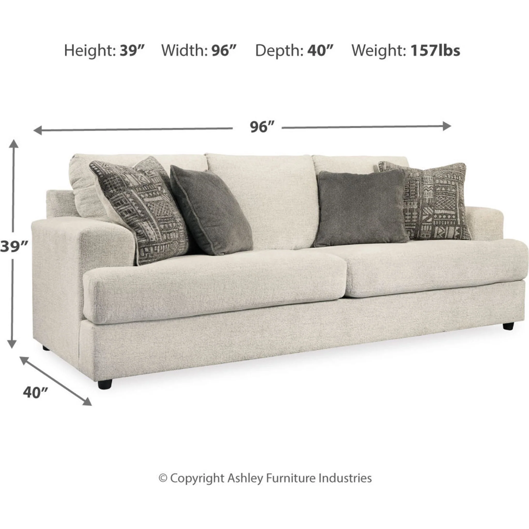 Soletren Sofa - Stone - Image 21