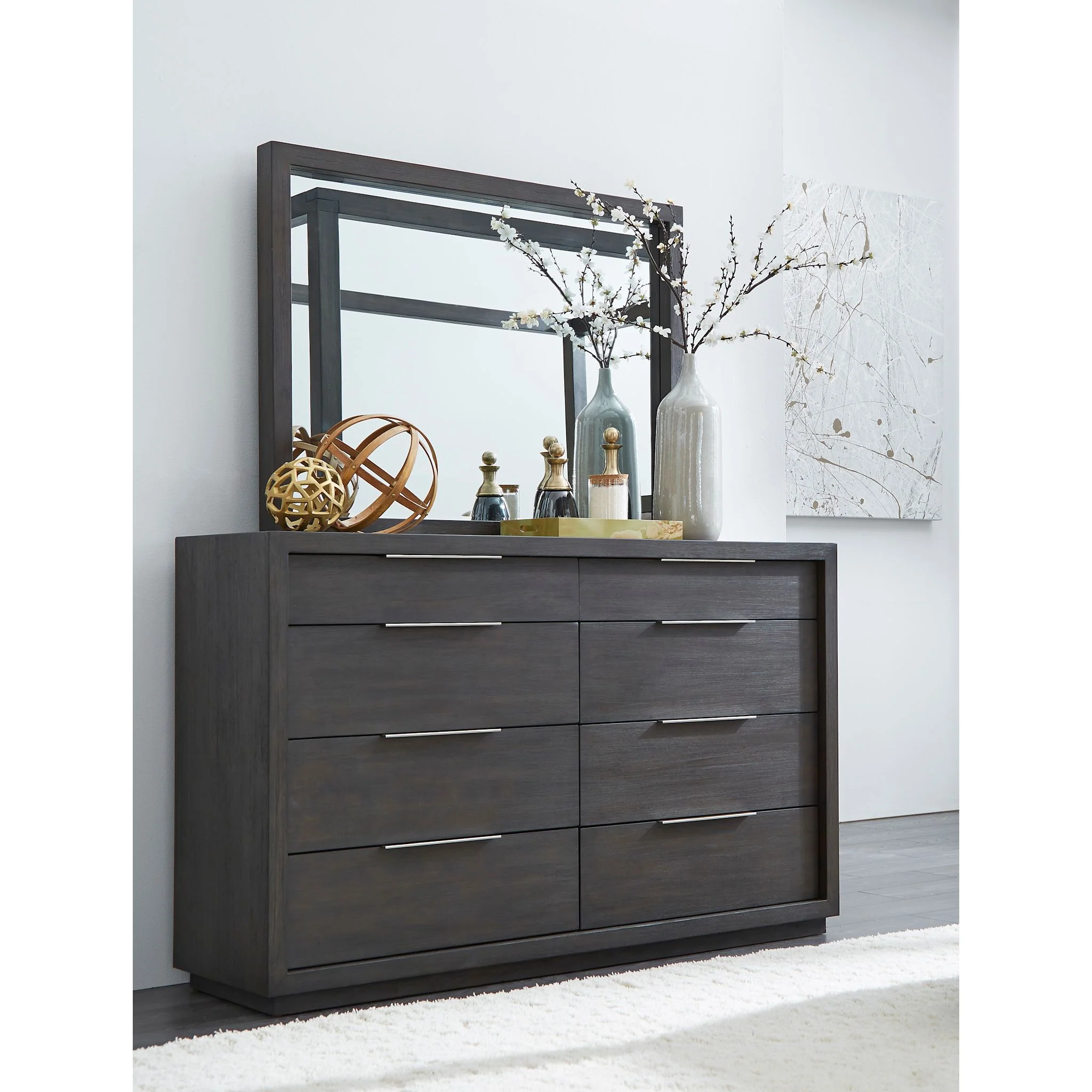 Stafford 6 Piece Full Storage Bedroom - Basalt Grey - Image 10