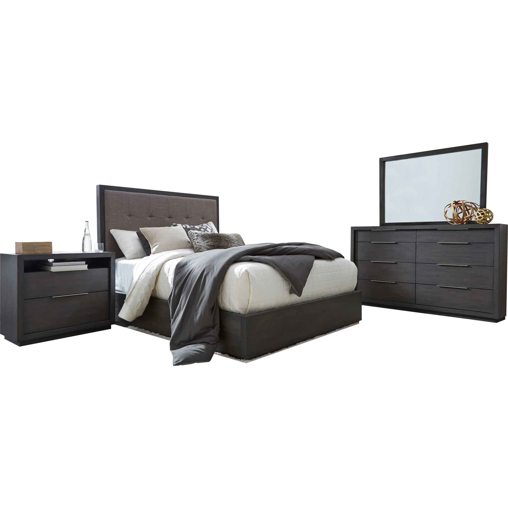 Stafford 6 Piece King Storage Bedroom - Basalt Grey