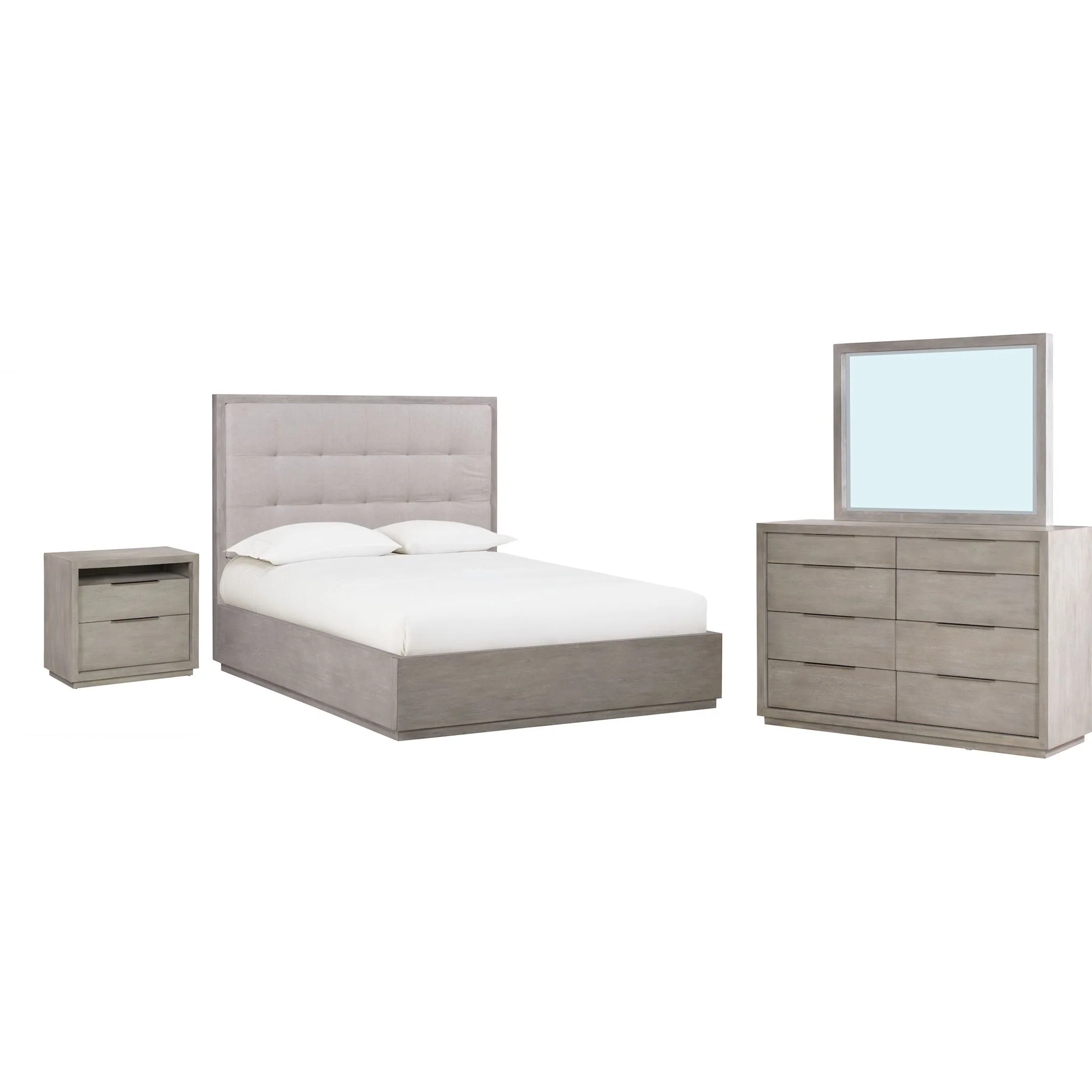 Stafford 6 Piece King Storage Bedroom - Mineral