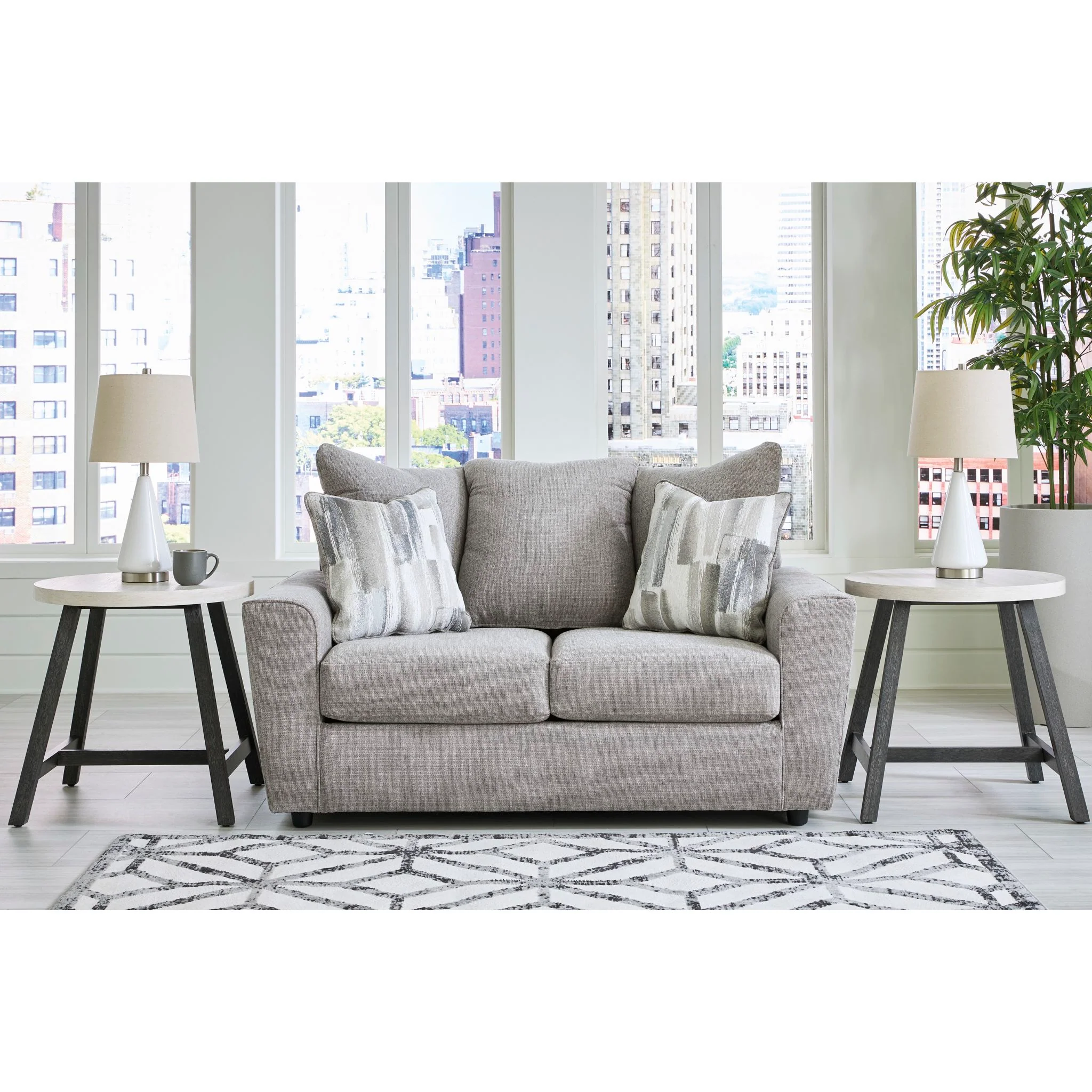Stairatt Loveseat - Gravel - Image 7