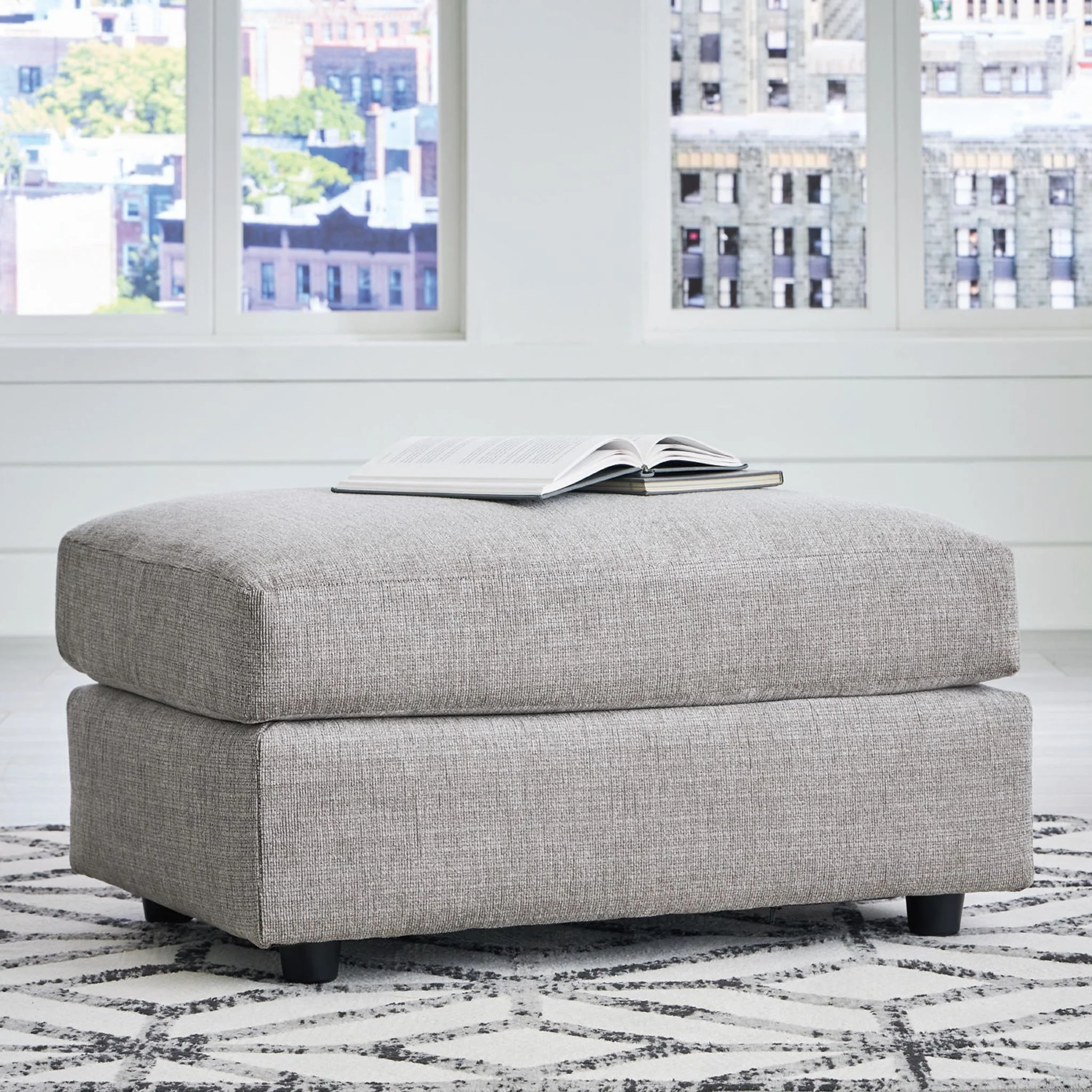 Stairatt Ottoman - Gravel - Image 7