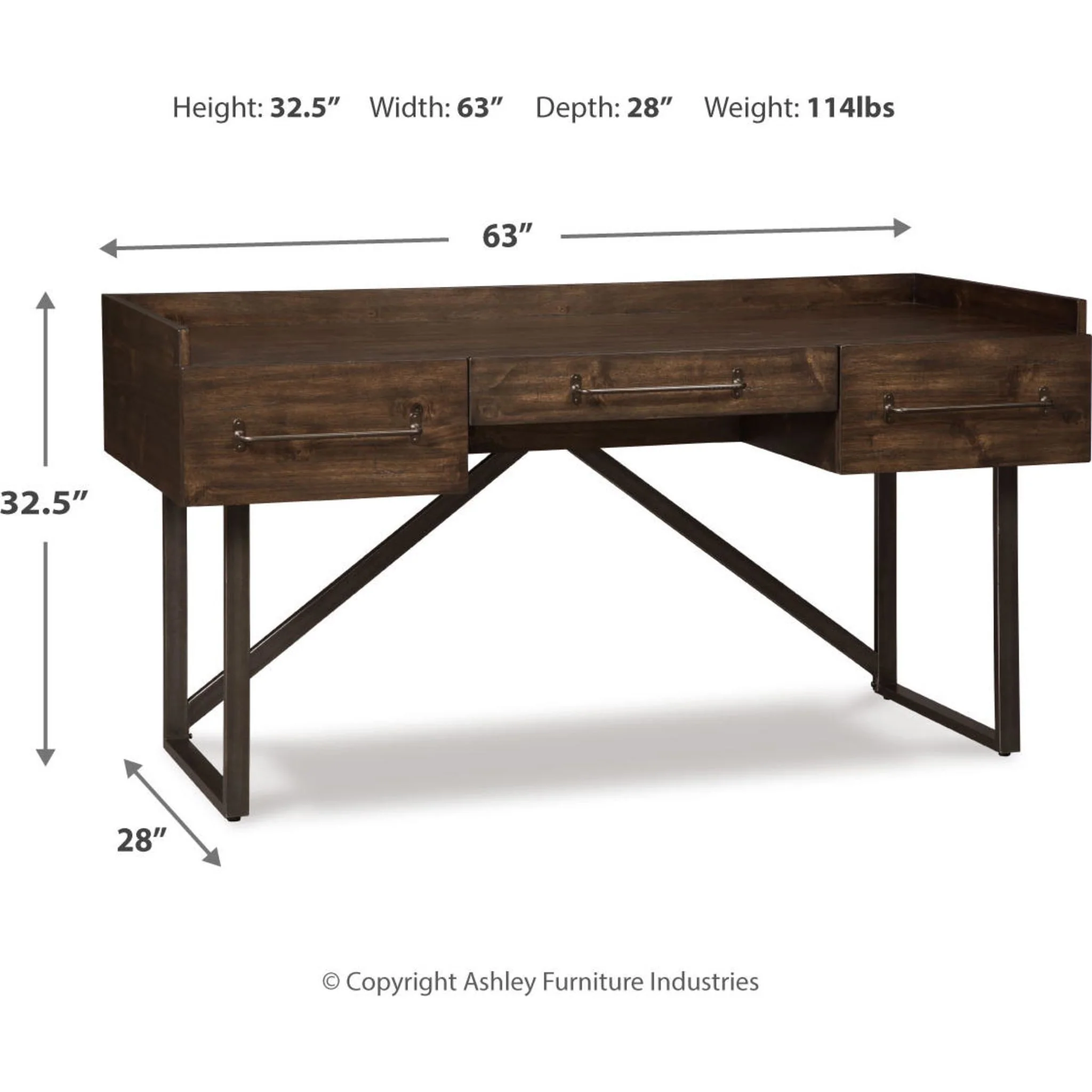 Starmore Desk - Brown - Image 14