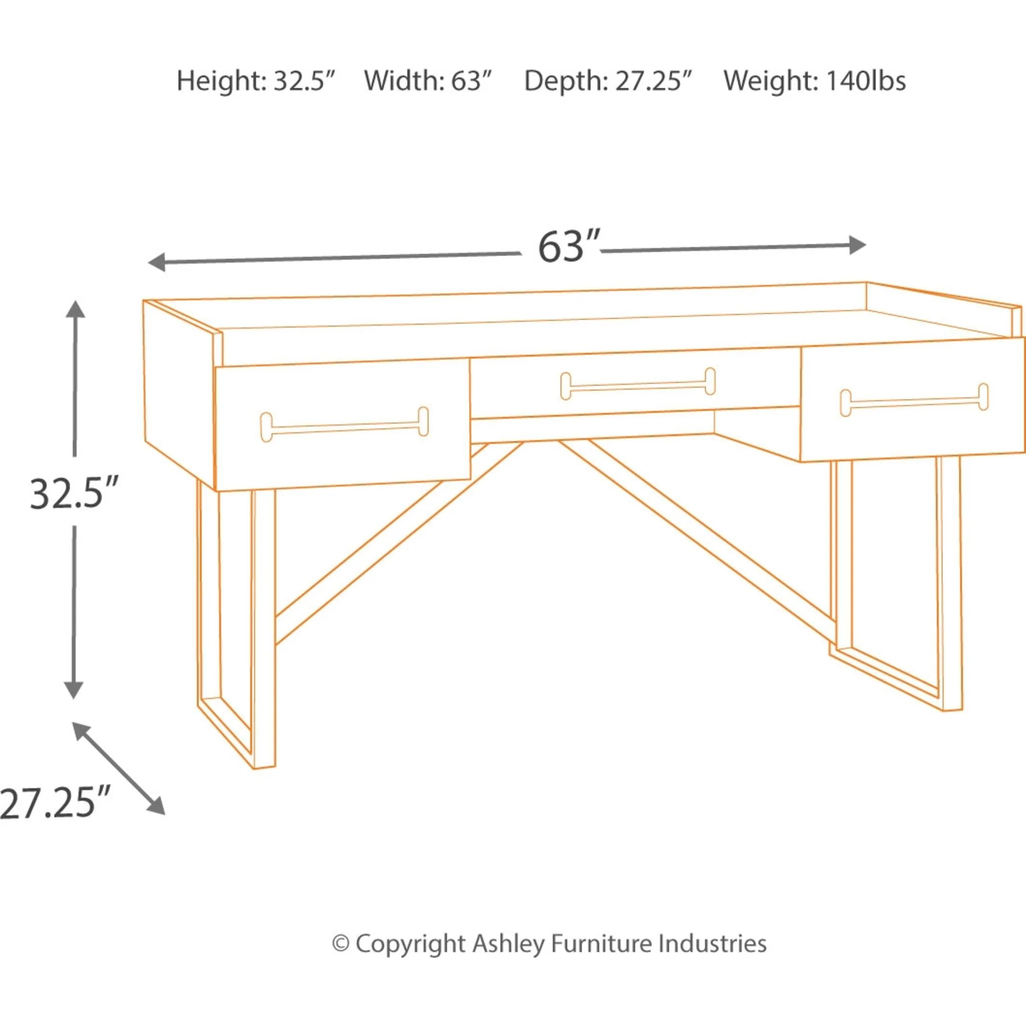 Starmore Desk - Brown - Image 7