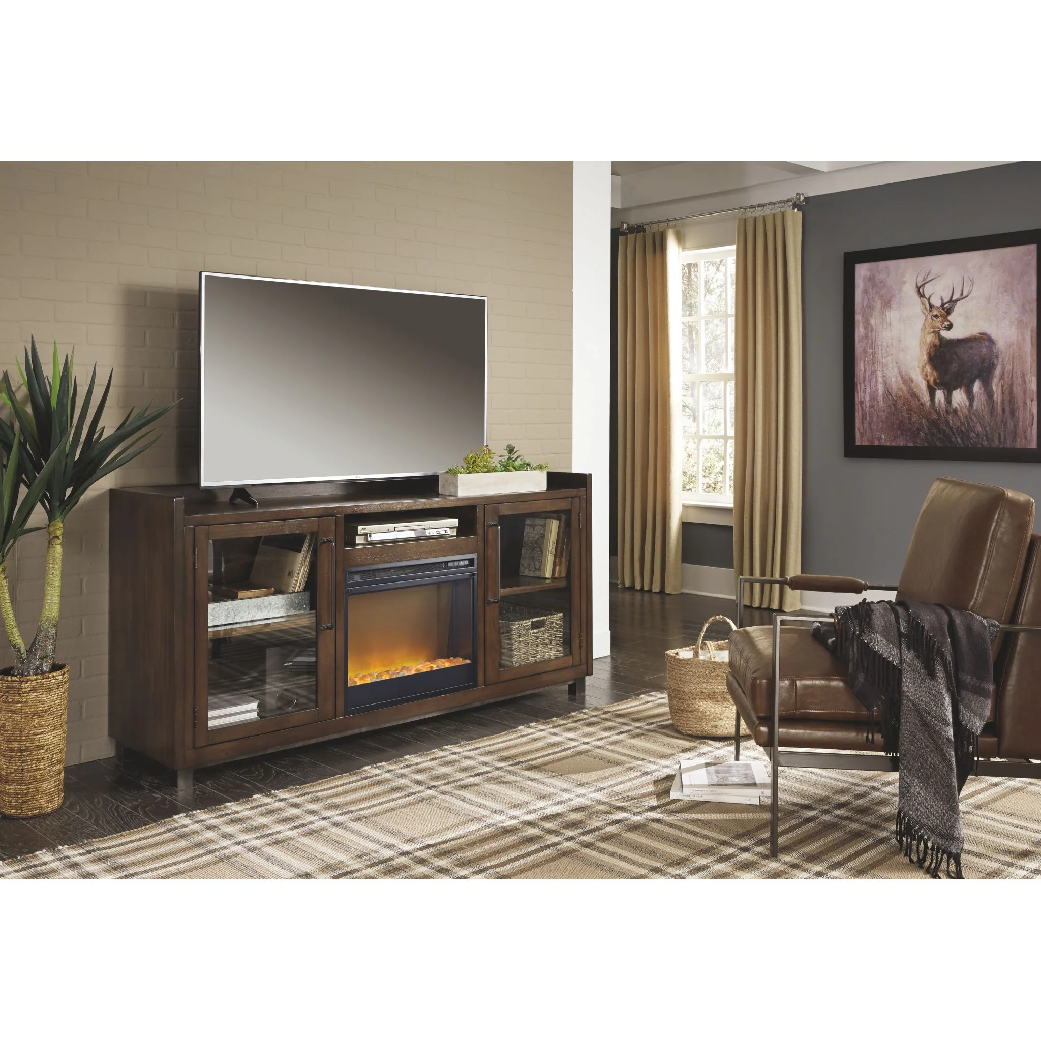Starmore TV Stand with Fireplace - Brown - Image 10