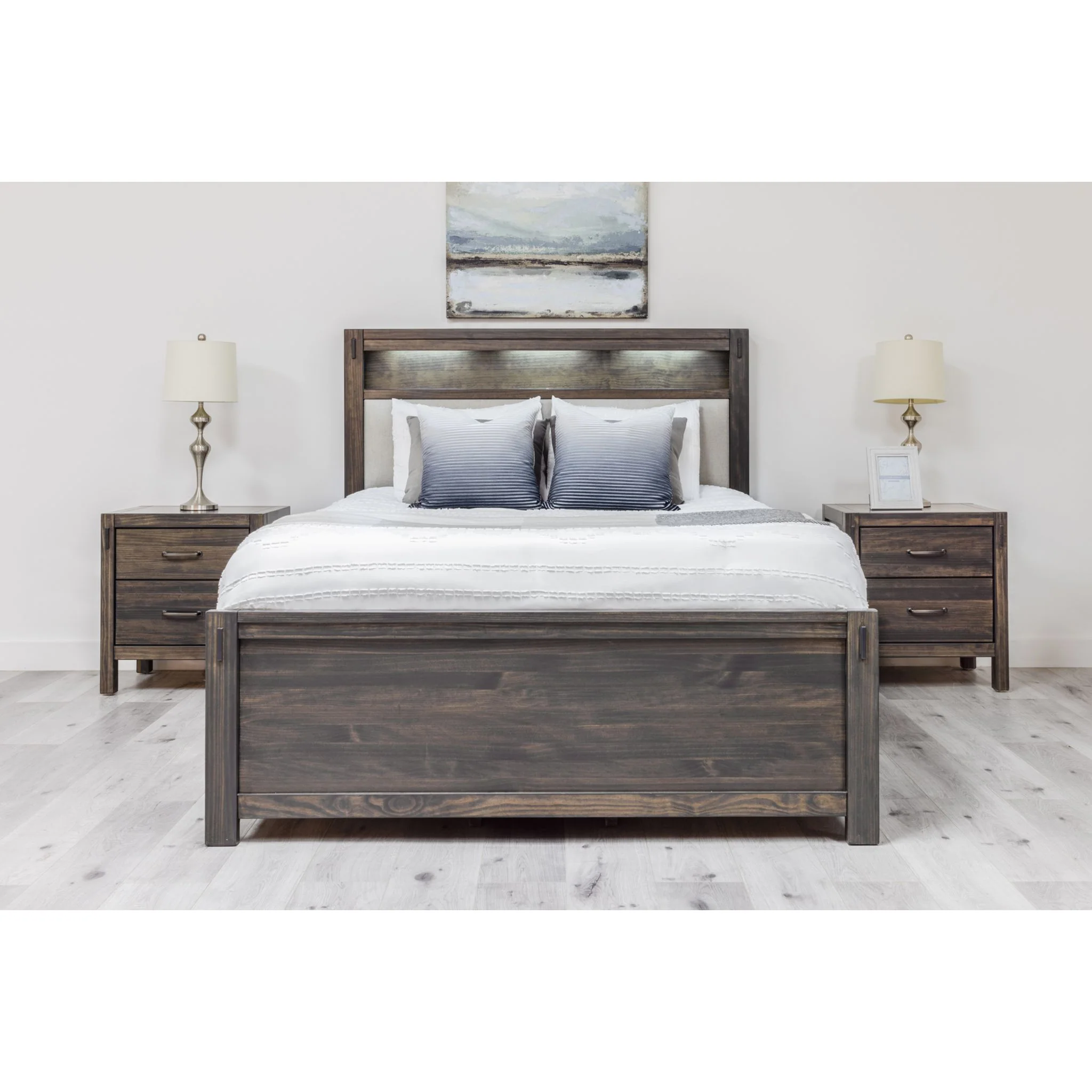 Stella Panel Bed - Charcoal/Pace Platinum - Image 2