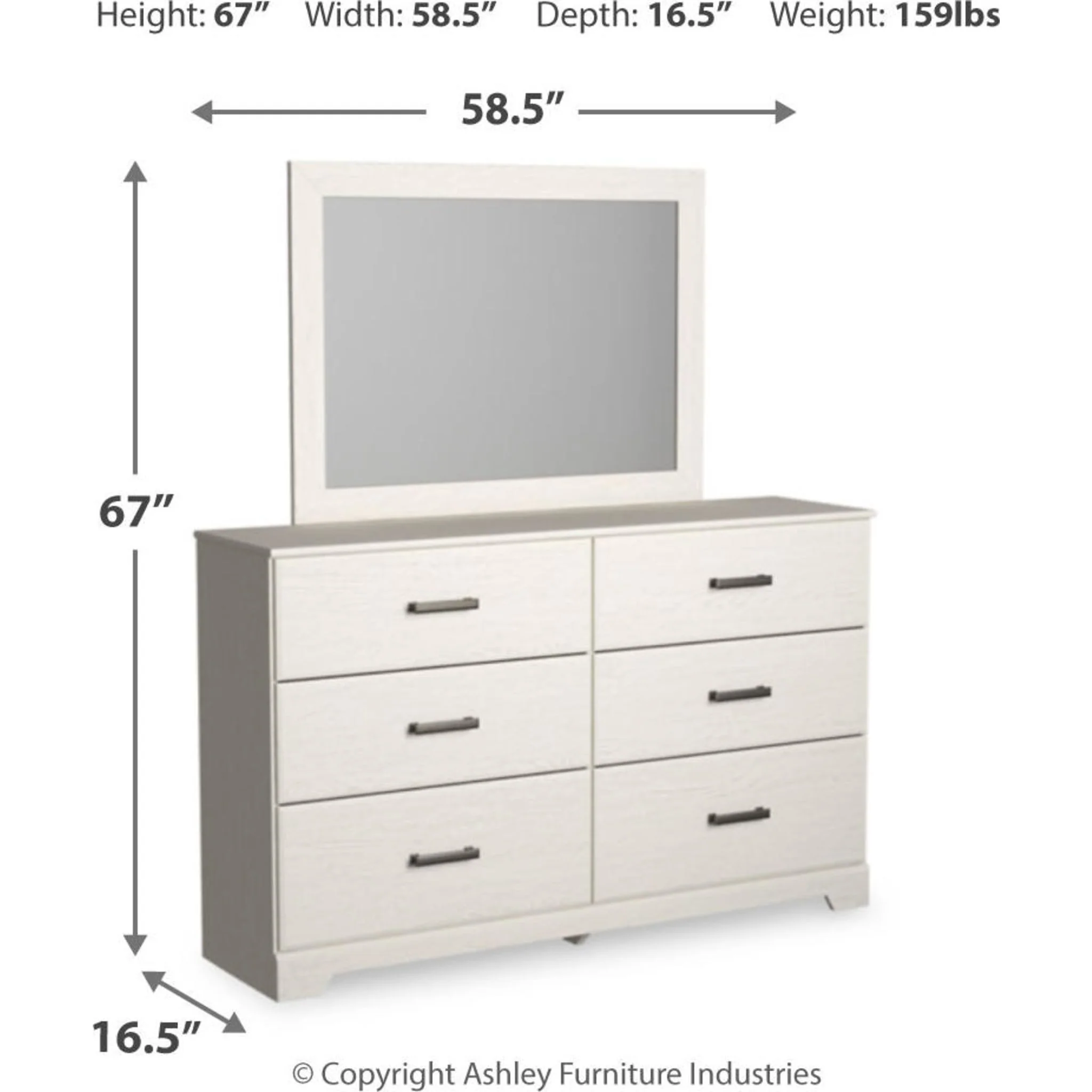 Stelsie Dresser and Mirror - White - Image 11