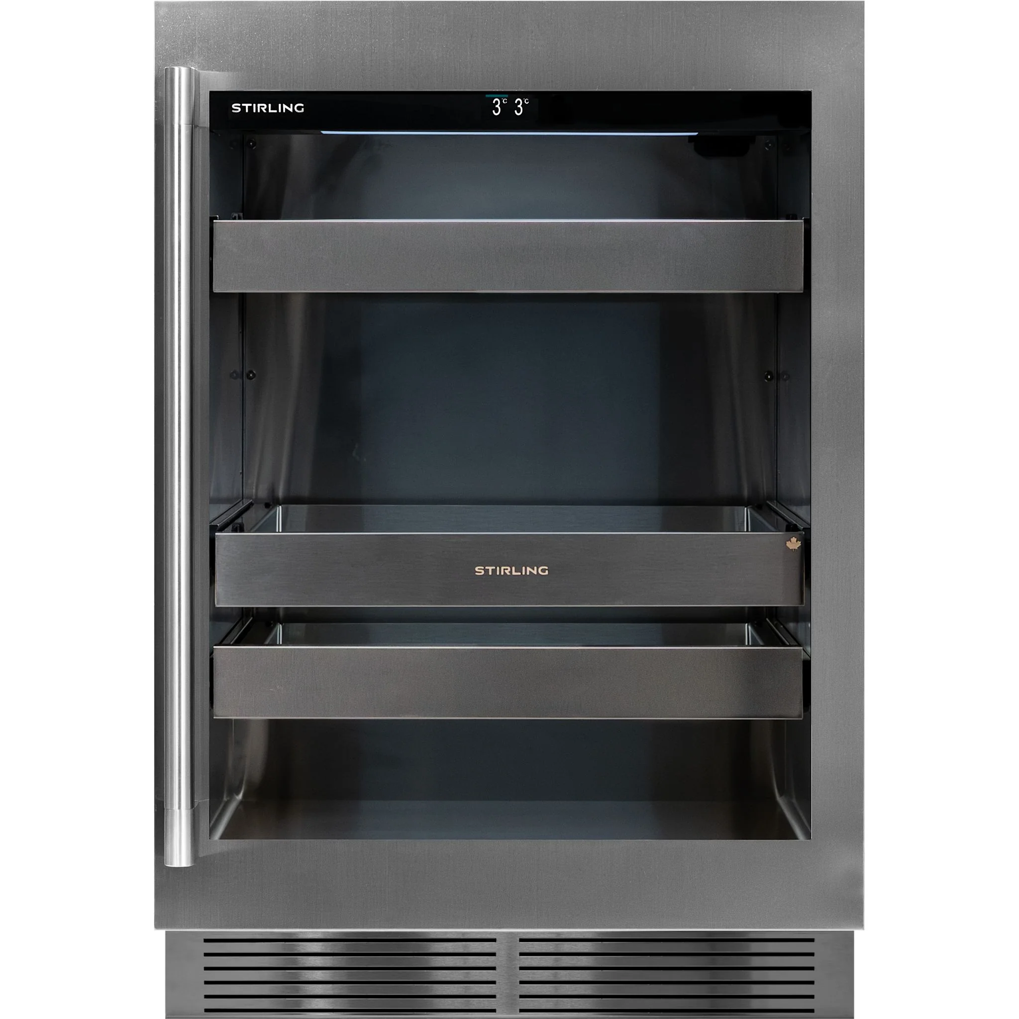 Stirling 24" Single Zone Stainless Steel Beverage Cooler: Stainless Package - Stainless Steel (S4-100SS)