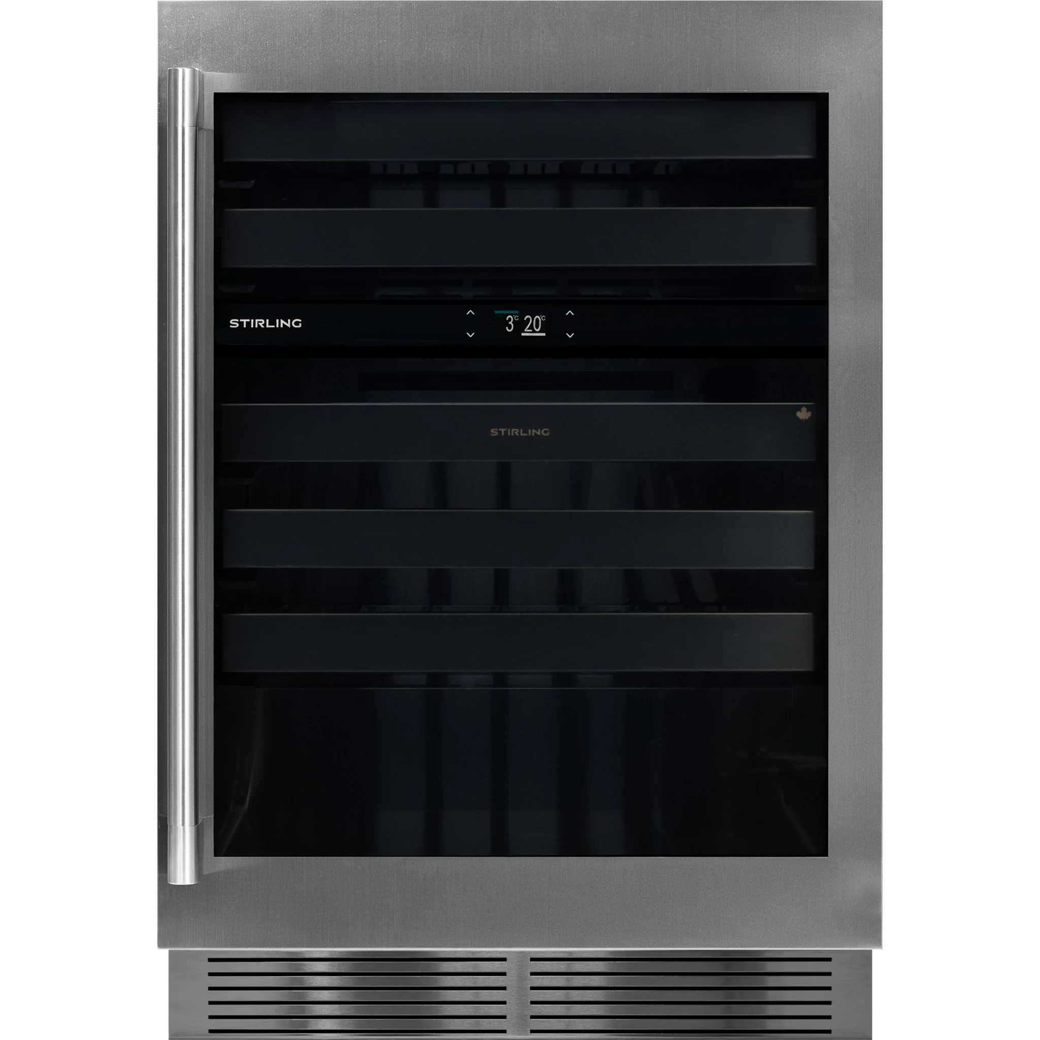 Stirling Marathon 24" Dual Zone Stainless Steel Wine Cooler: Stainless Package - Stainless Steel (S4-D200SS)