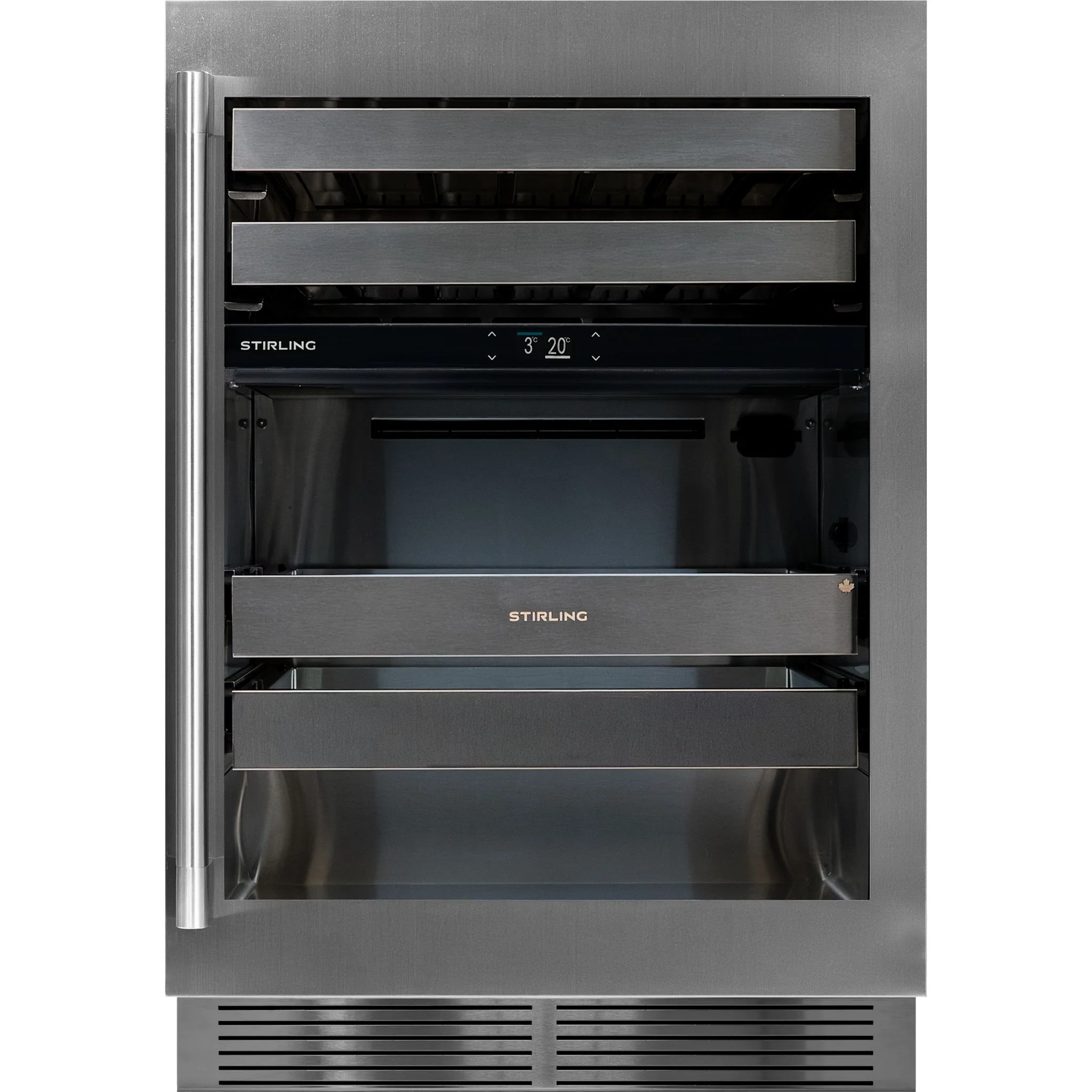 Stirling 24" Dual Zone Stainless Steel Wine & Beverage Cooler Stainless Package - Stainless Steel (S4-D250SS)