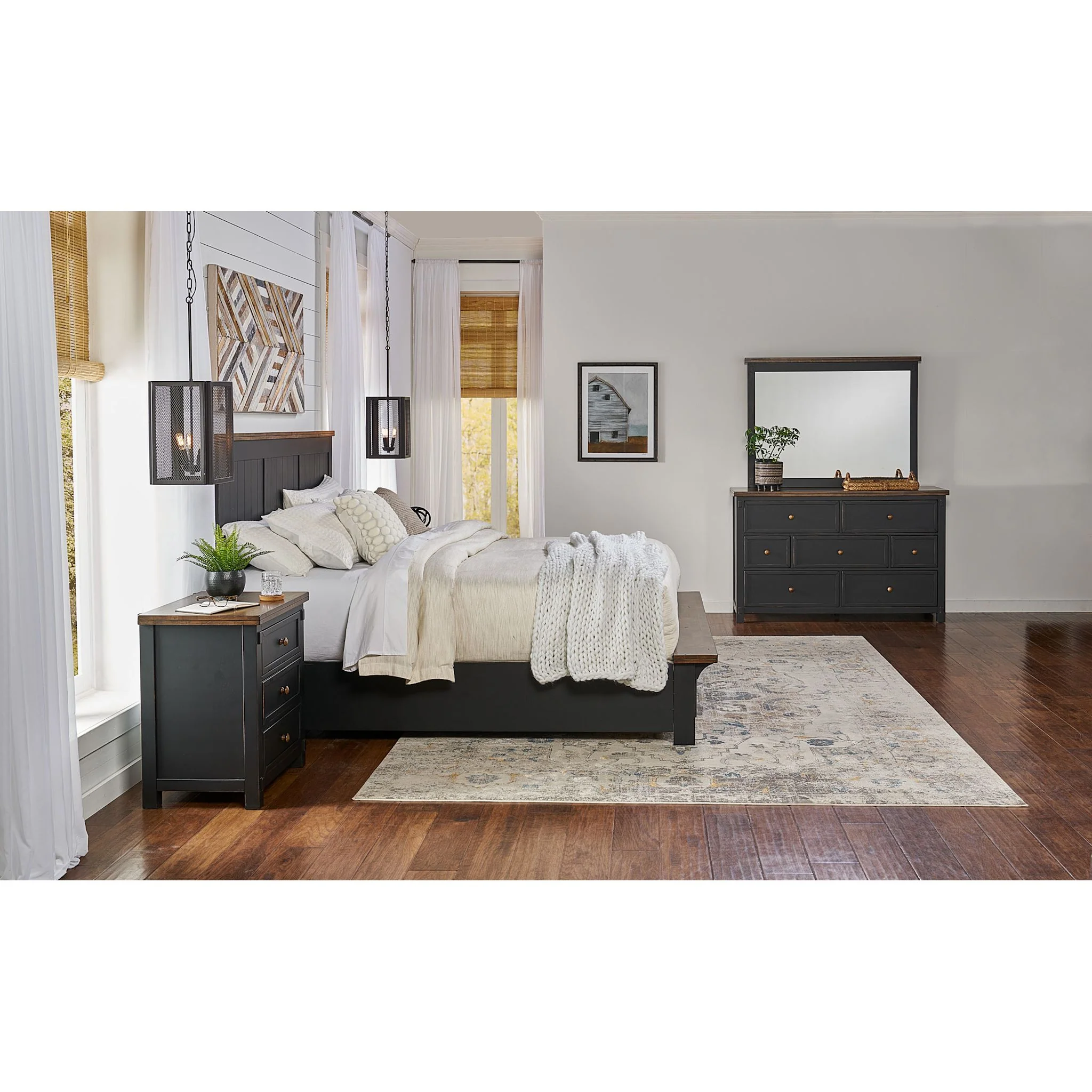 Stormy Ridge 6 Piece Storage Bedroom - Chicory/Slate Black - Image 4