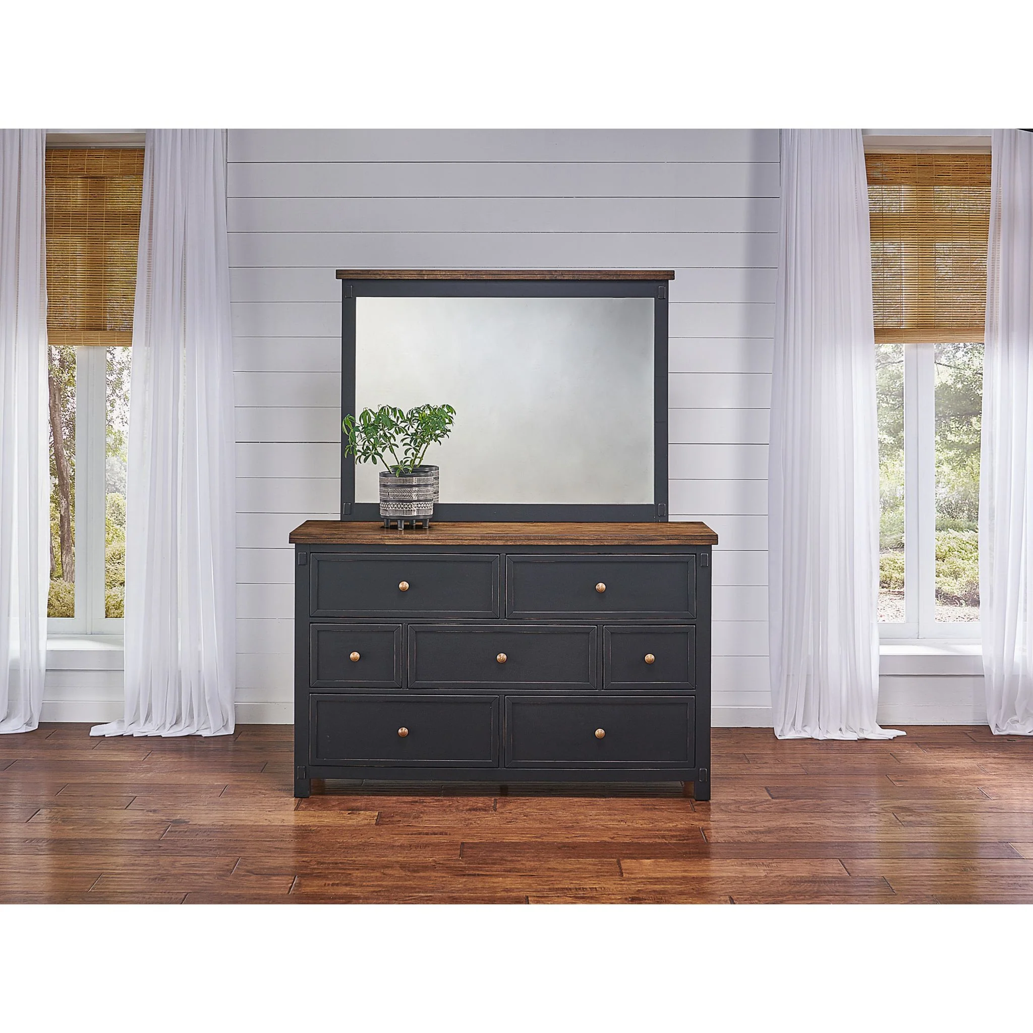 Stormy Ridge Dresser and Mirror - Chicory/Slate Black - Image 4