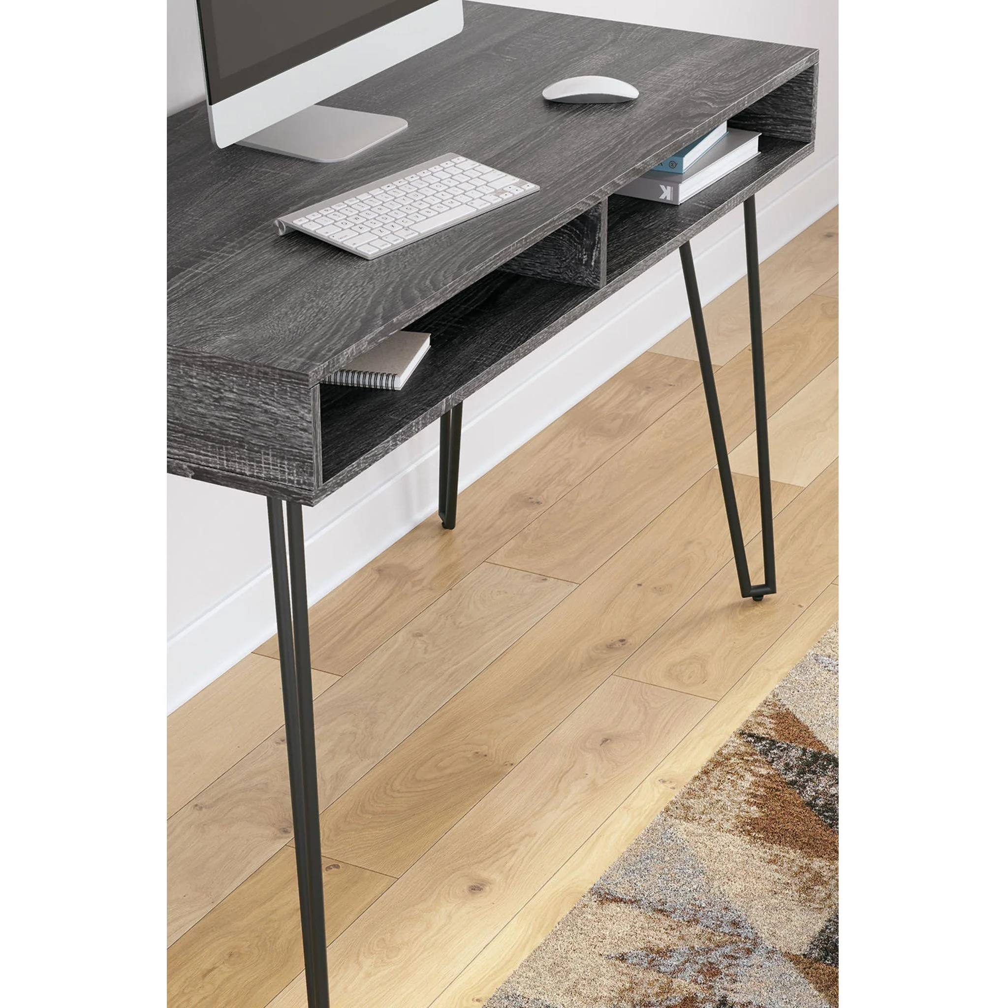 Strumford Desk - Charcoal/Black - Image 7