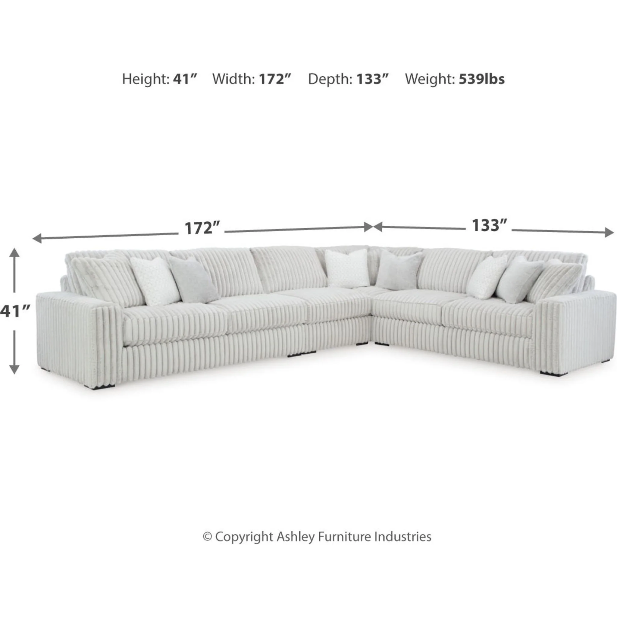 Stupendous 4 Piece Sectional - Alloy - Image 9