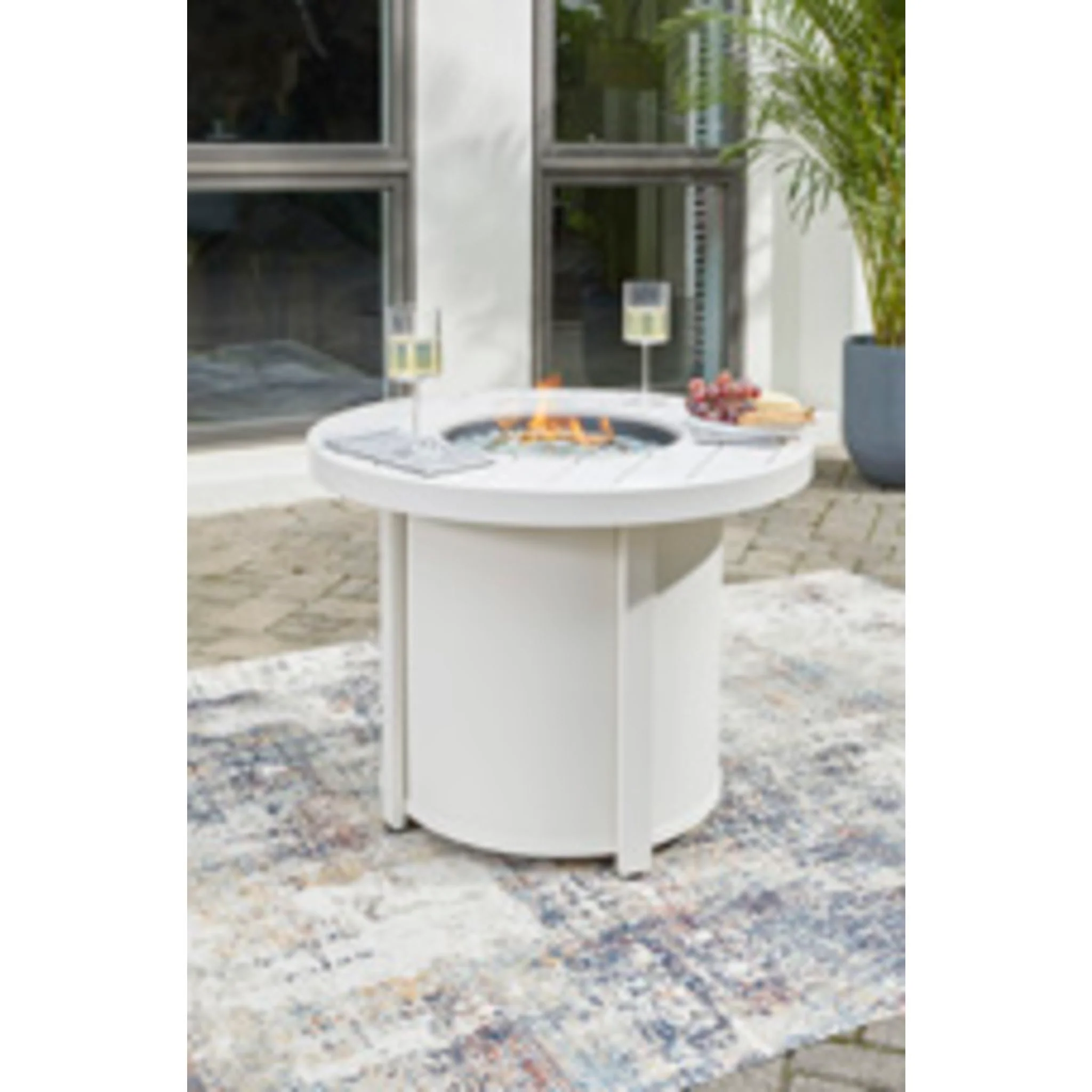 Outdoor Sundown Treasure Fire Pit Table White - Image 11