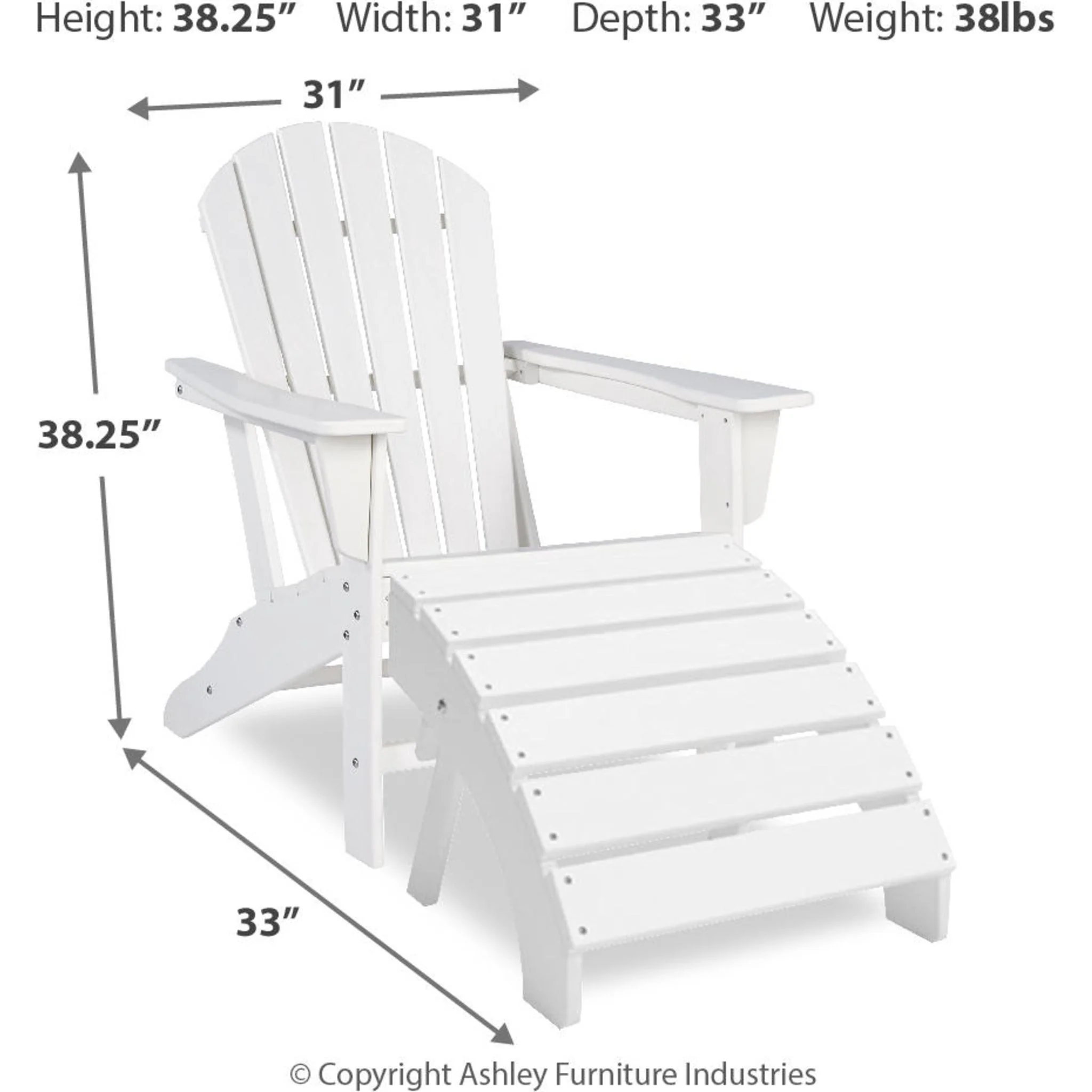 Sundown Treasure Outdoor Adirondack Chair - Image 44