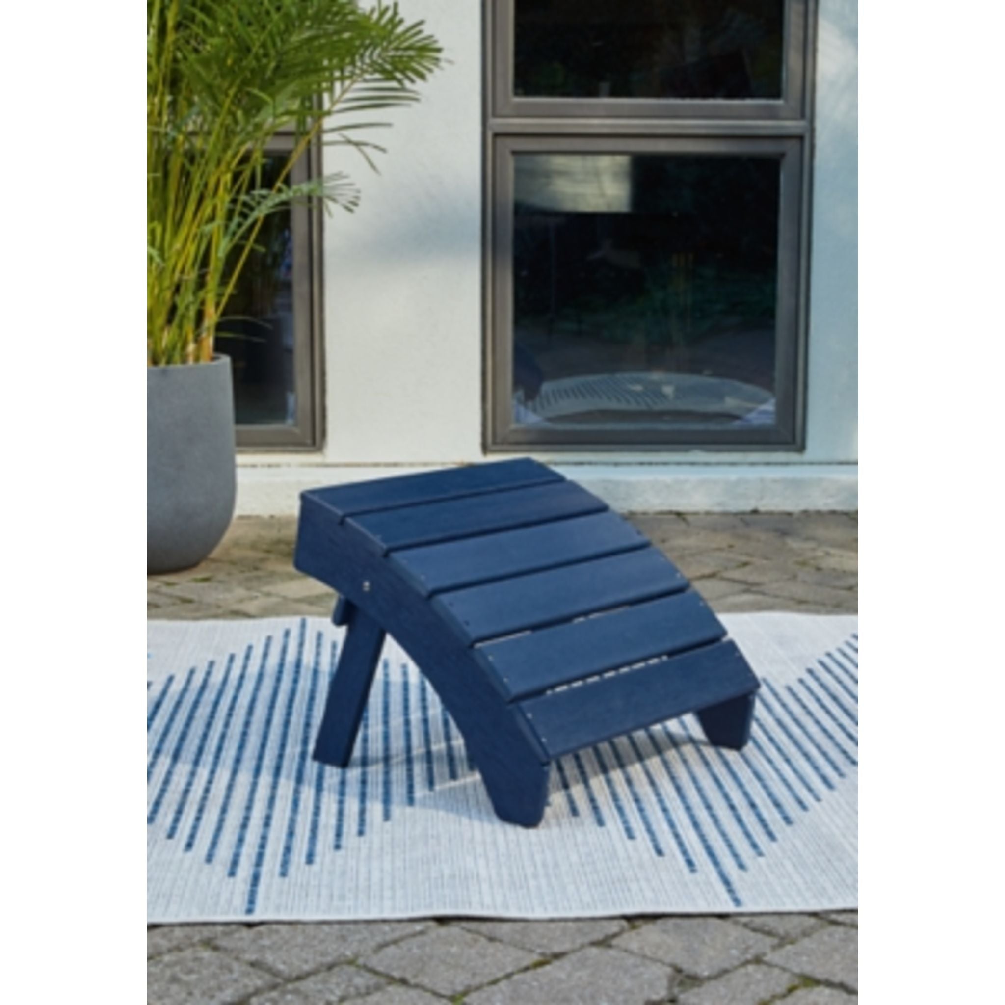Sundown Treasure Outdoor Ottoman - Blue - Image 2
