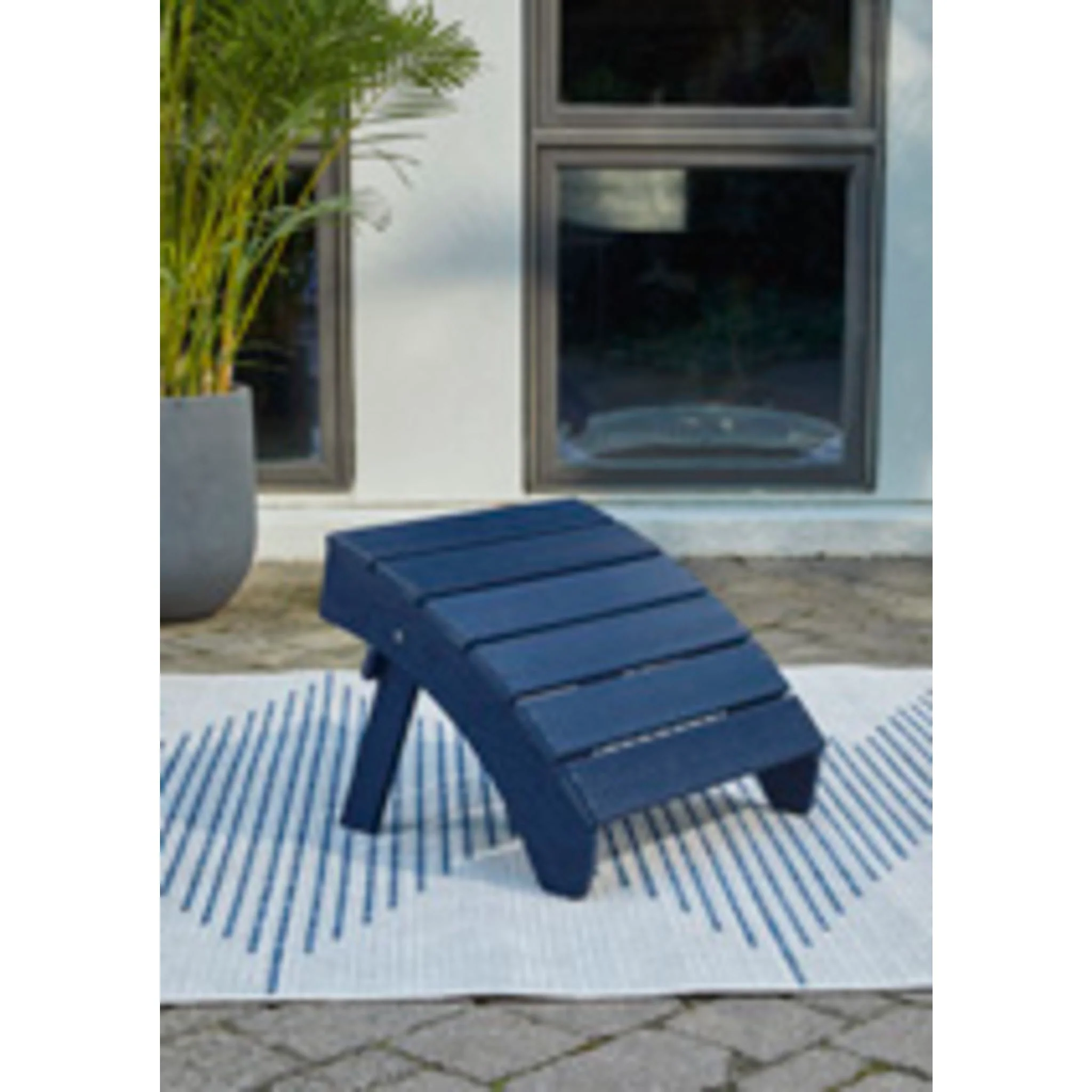 Sundown Treasure Outdoor Ottoman - Blue - Image 4