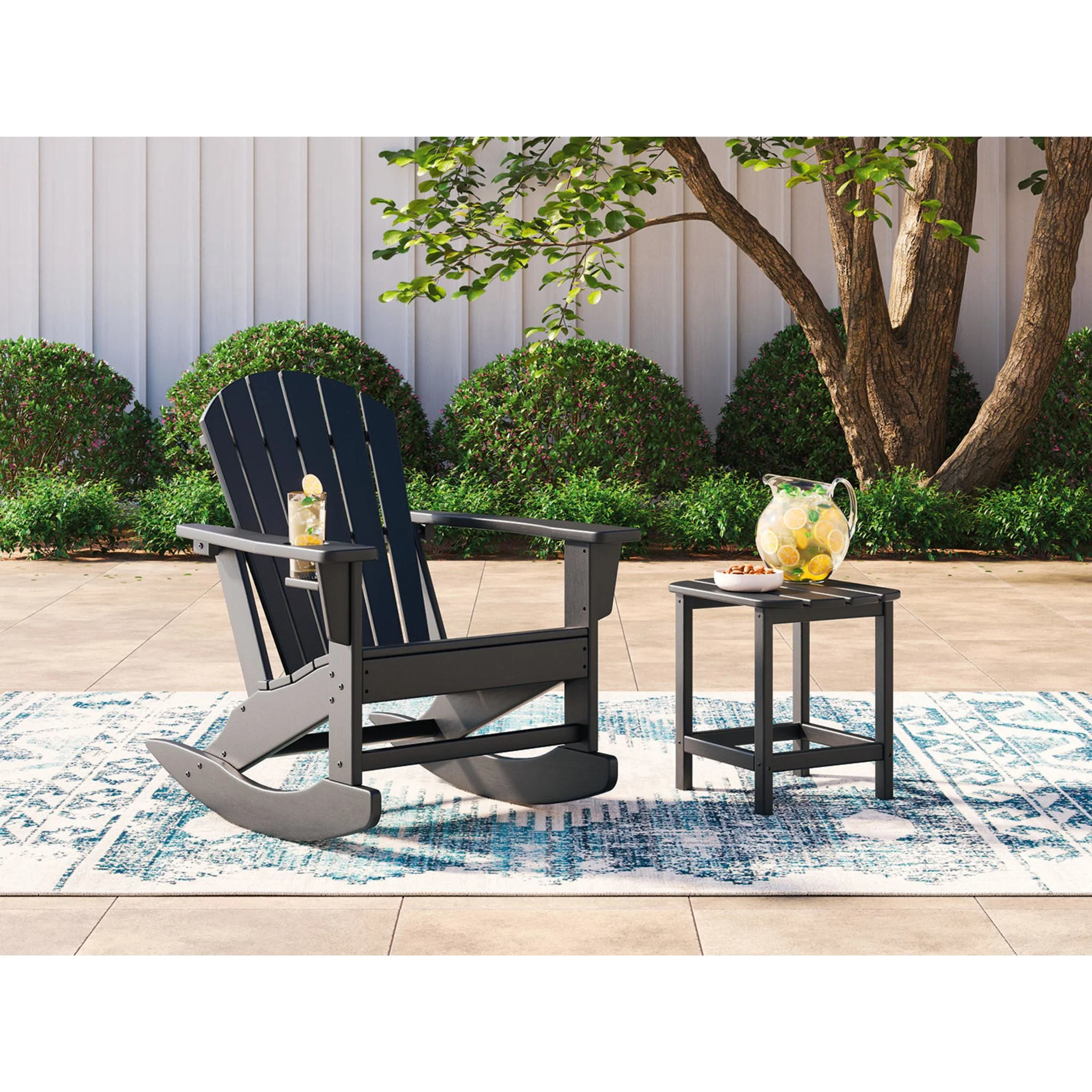 Sundown Treasure Outdoor Rocking Chair with End Table - Image 11