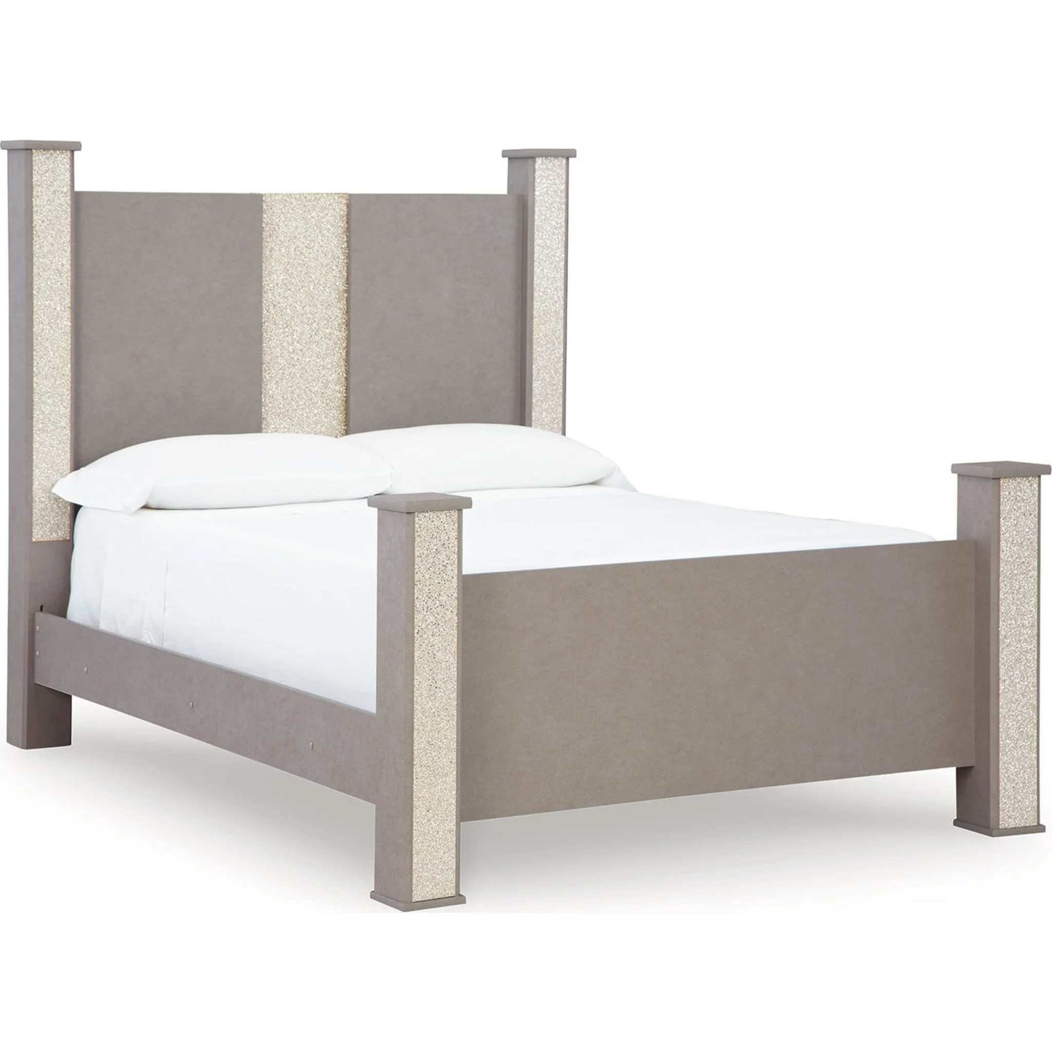 Surancha 6 Piece Queen Poster Bedroom - Gray - Image 4