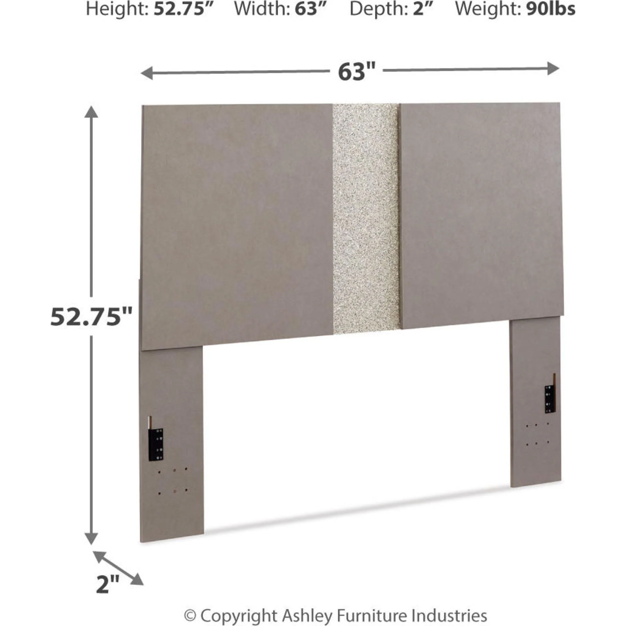 Surancha Full / Queen Headboard - Gray - Image 2