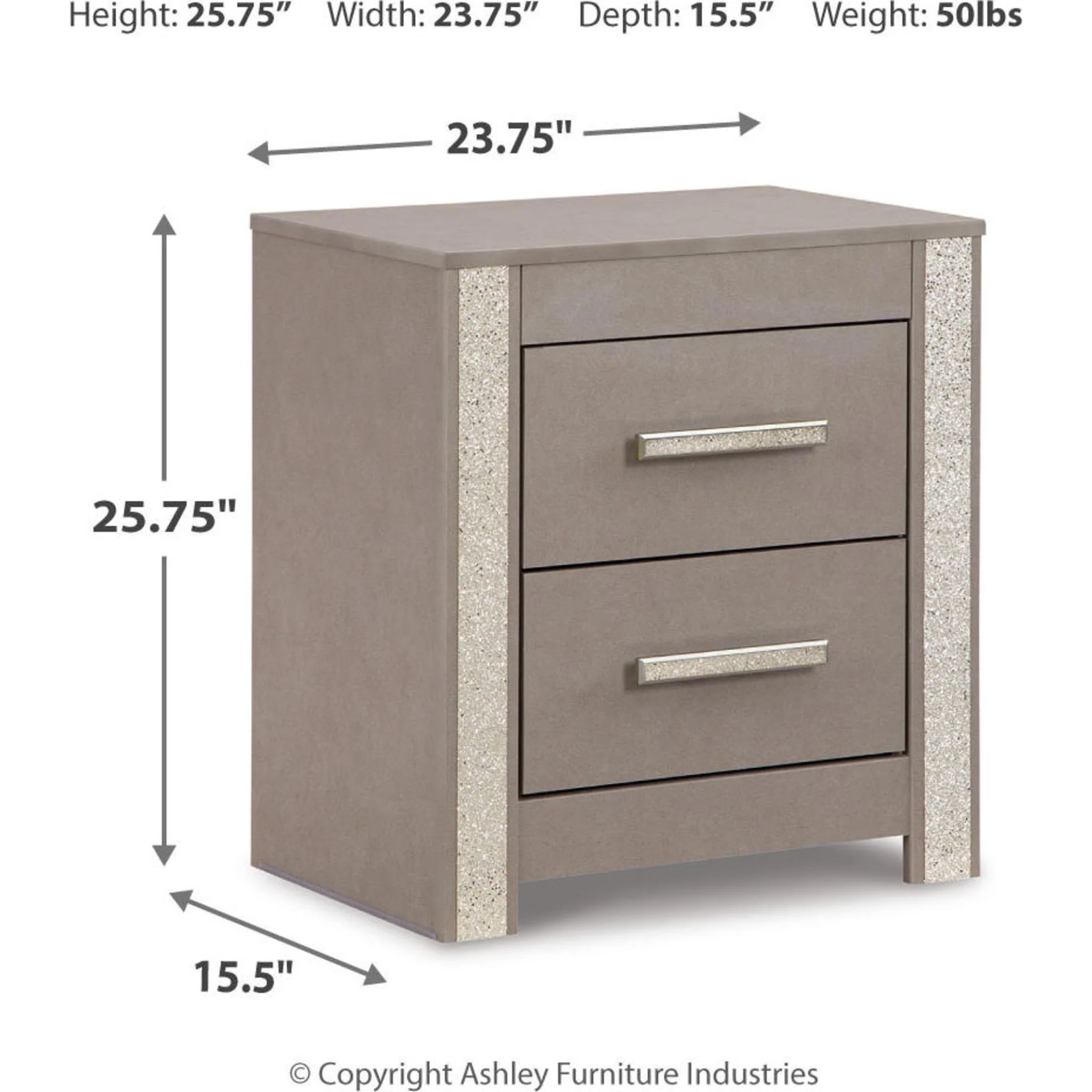 Surancha Nightstand - Gray - Image 5