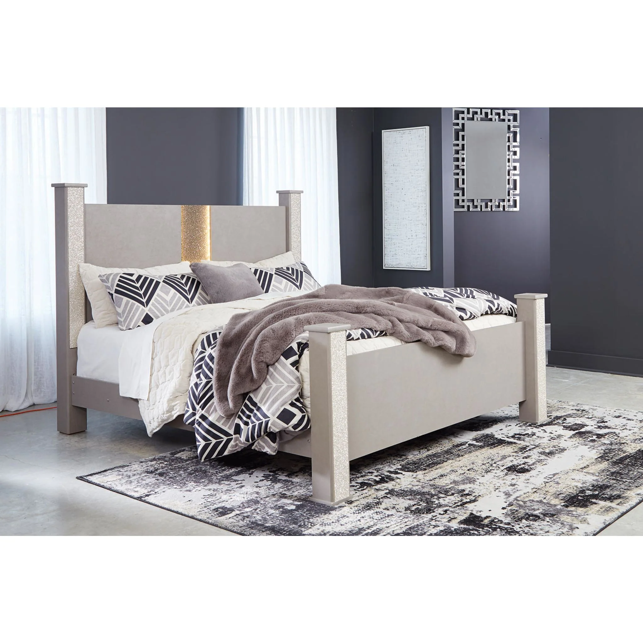 Surancha Poster Bed - Gray - Image 6