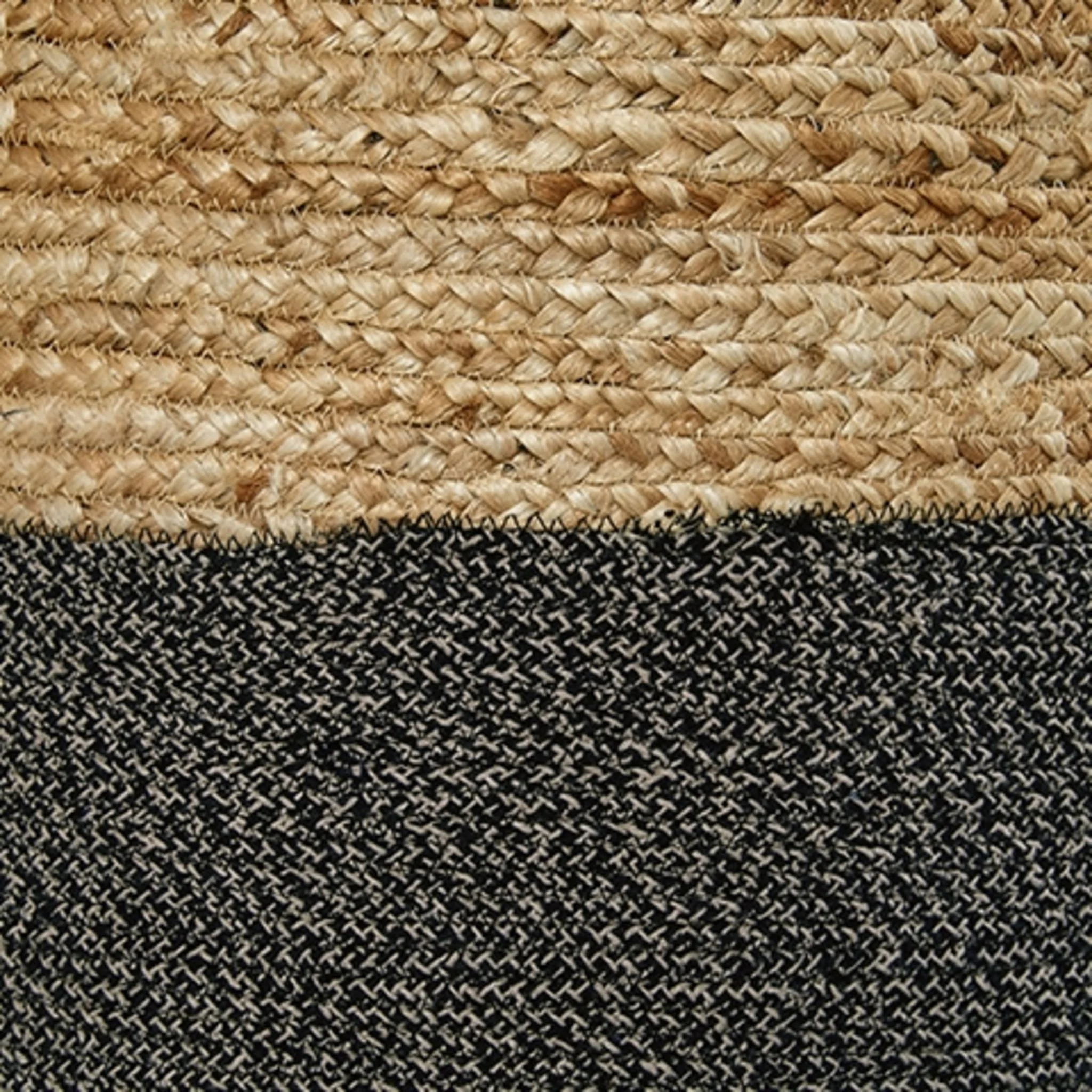 Sweed Valley Pouf - Natural/Black - Image 3