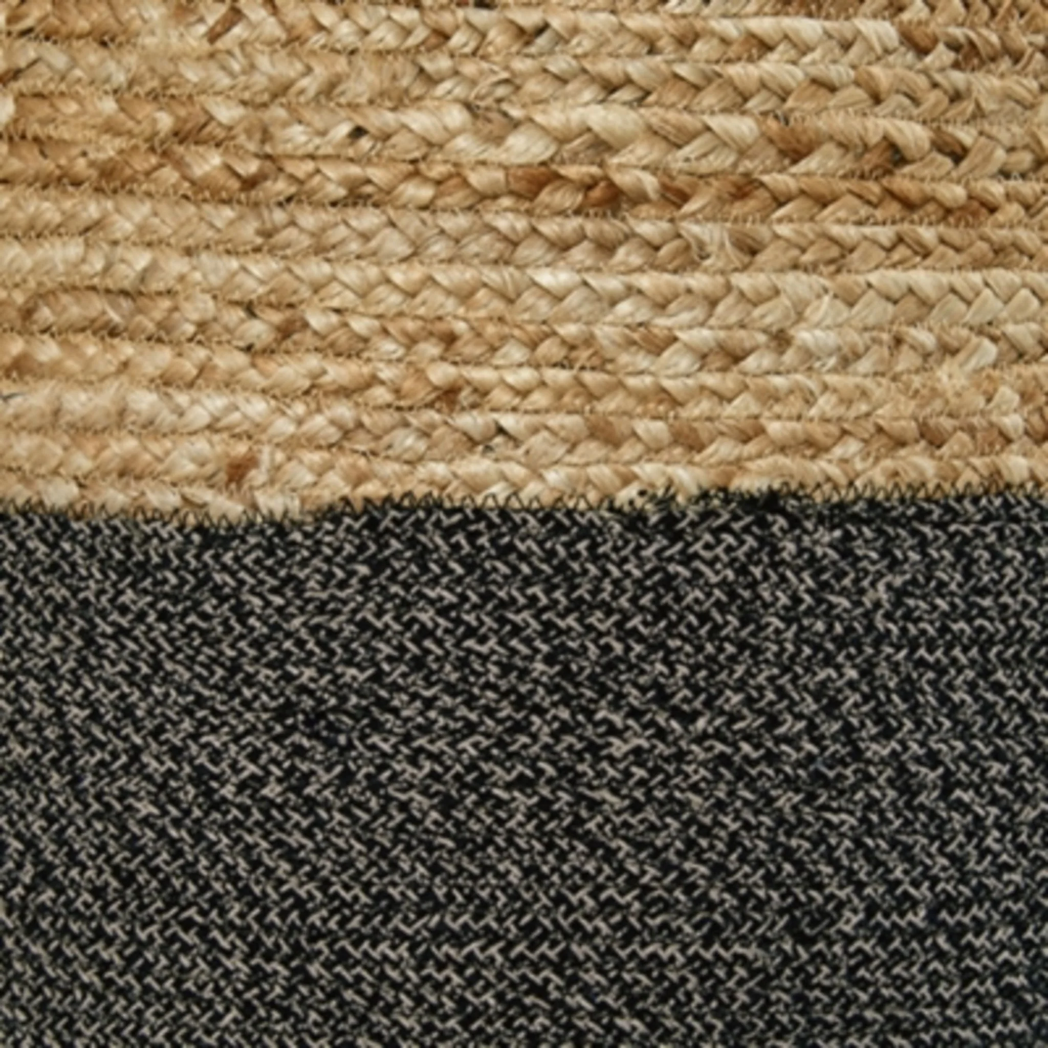 Sweed Valley Pouf - Natural/Black - Image 5