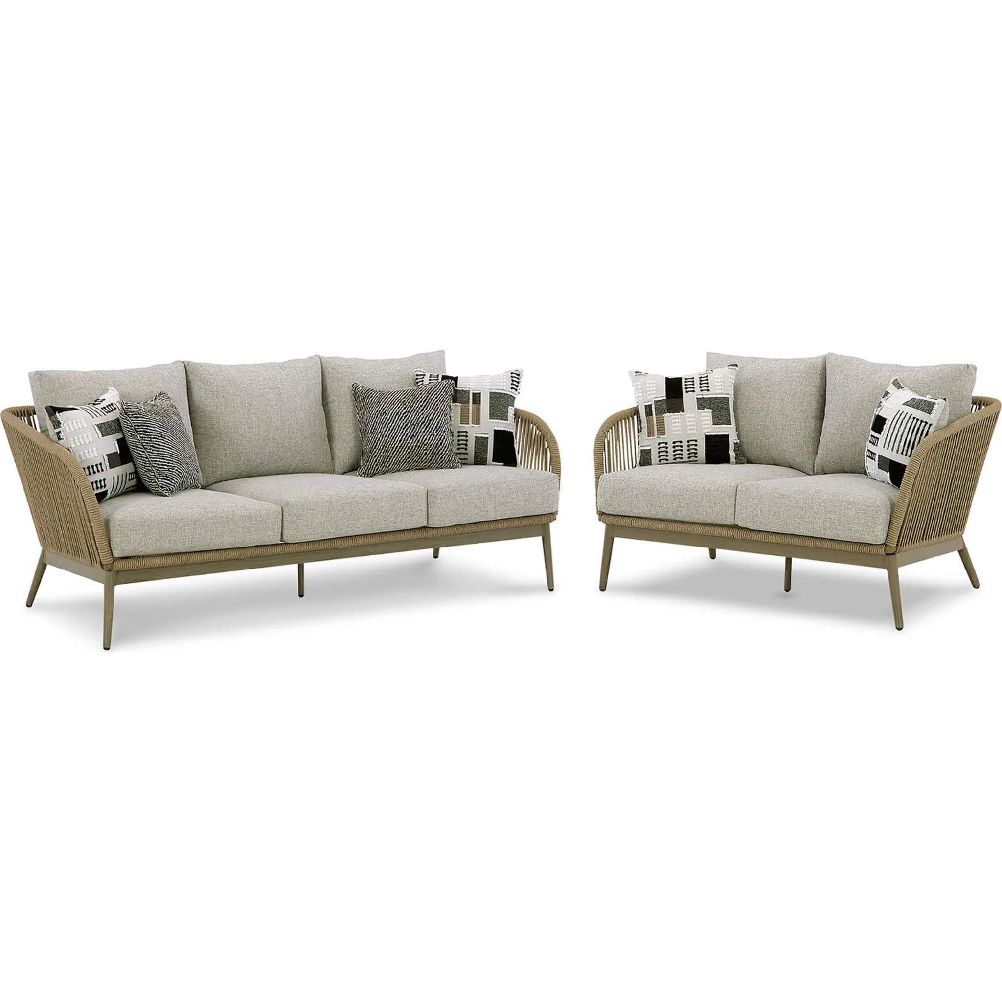 Swiss Valley 2 Piece Outdoor Seating - Beige - Image 2