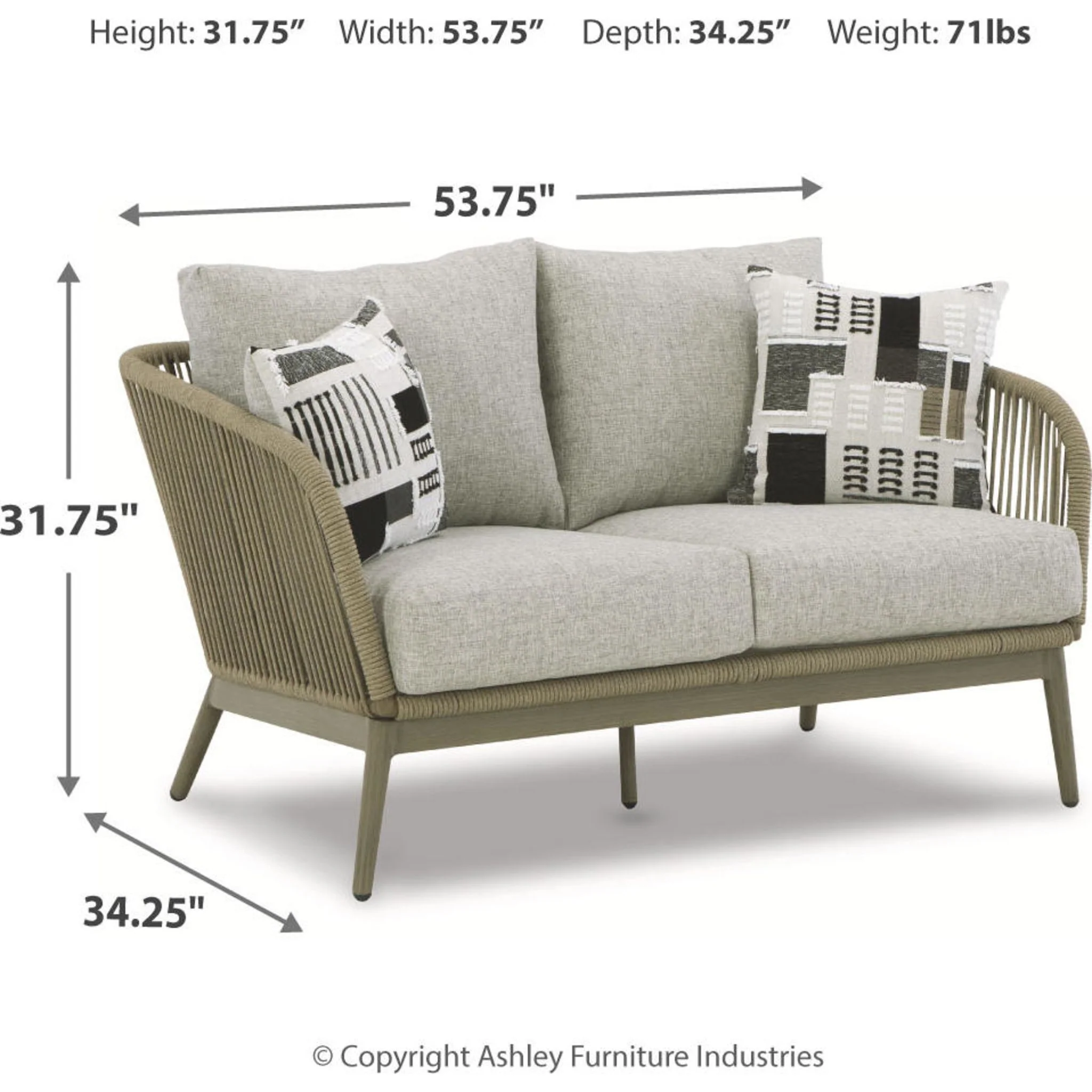 Swiss Valley 3 Piece Outdoor Seating - Beige - Image 13