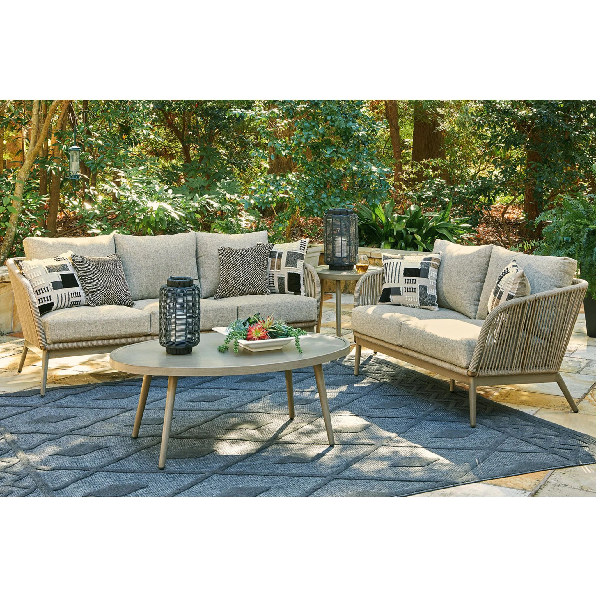 Swiss Valley 3 Piece Outdoor Seating - Beige - Image 14
