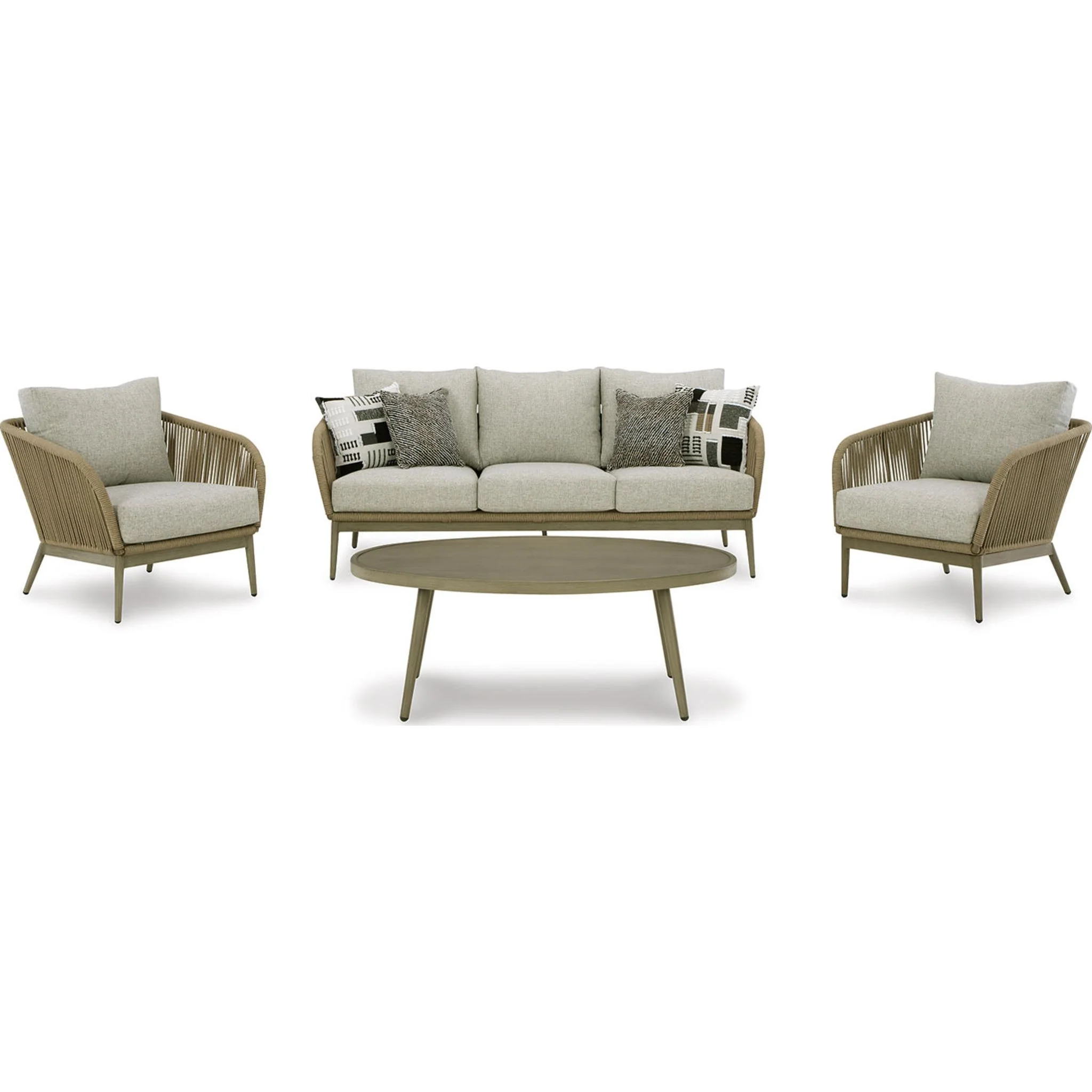 Swiss Valley 4 Piece Outdoor Seating - Beige
