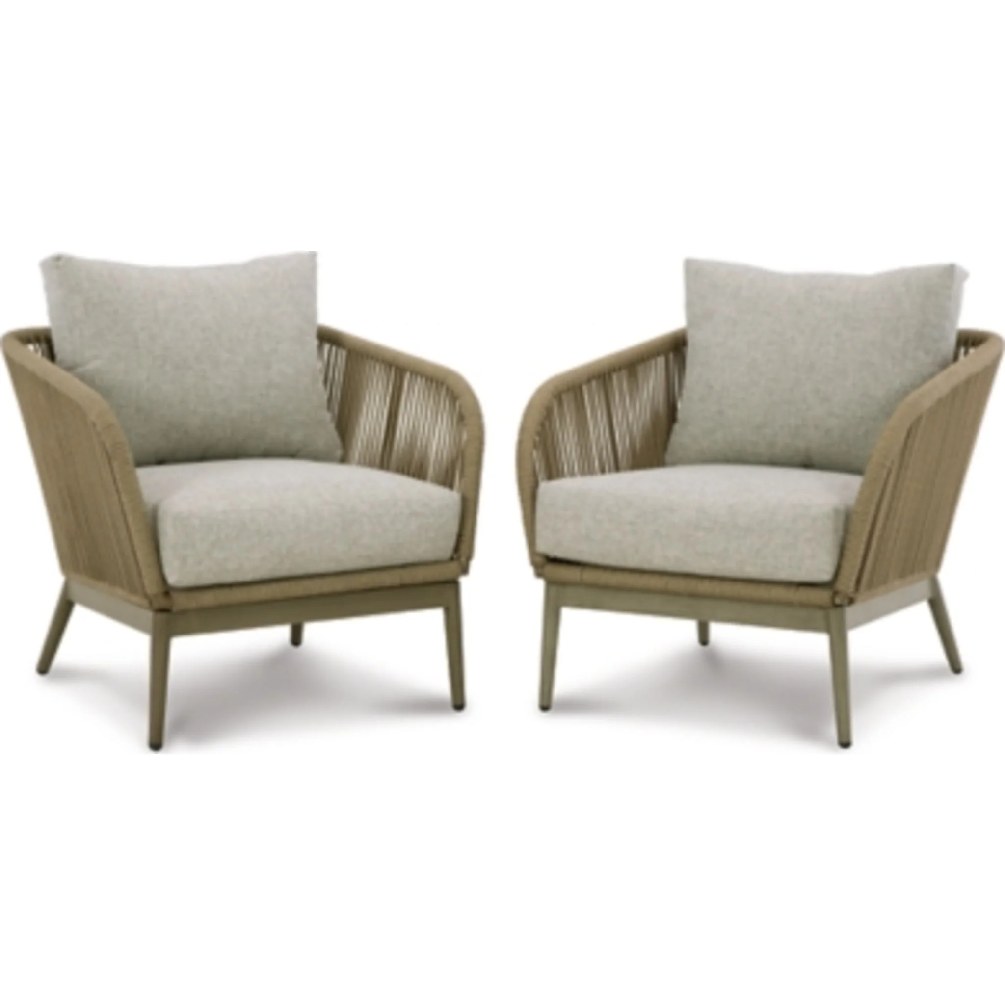 Swiss Valley Outdoor Lounge Chair with Cushion (set of 2) - Beige
