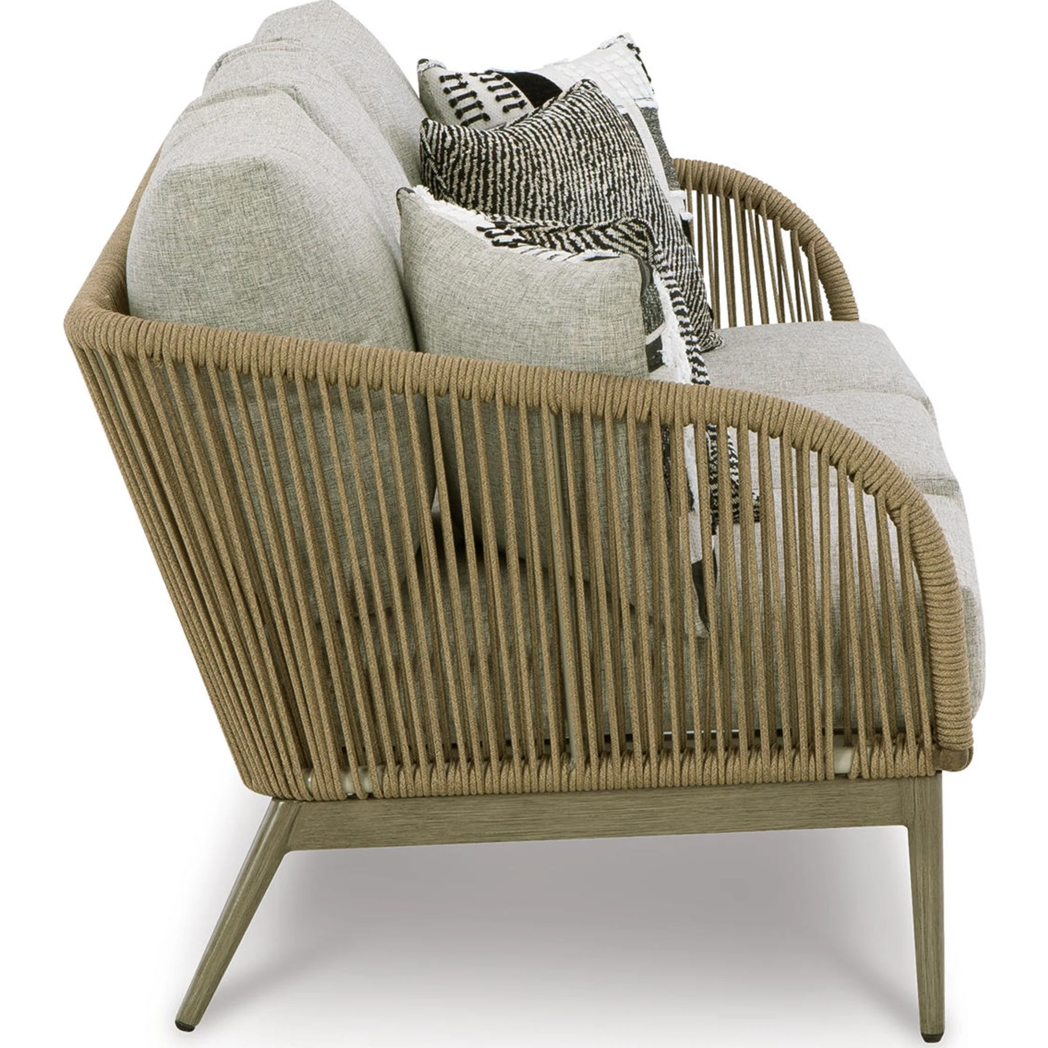 Swiss Valley Outdoor Sofa with Cushion - Beige - Image 10