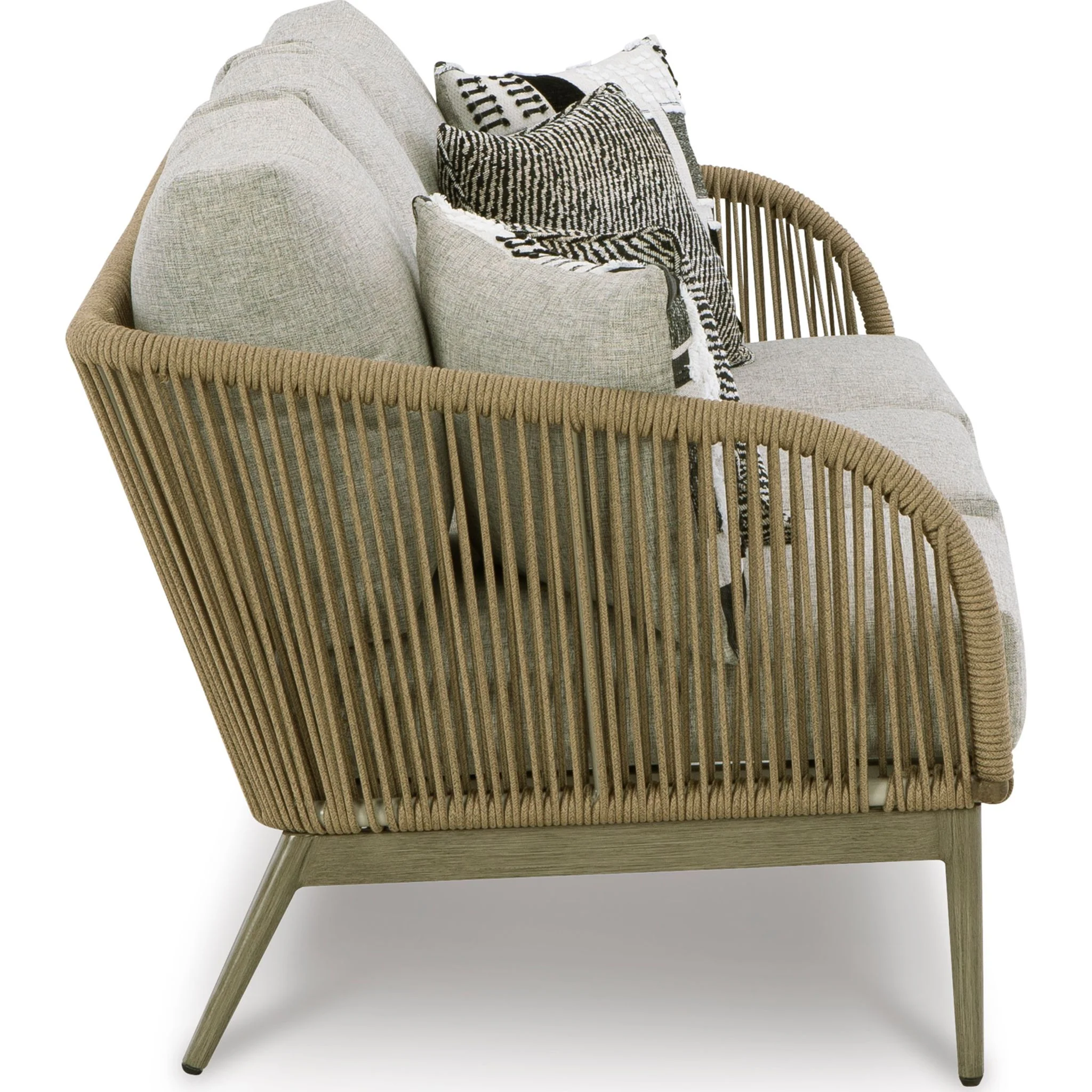 Swiss Valley Outdoor Sofa with Cushion - Beige - Image 4