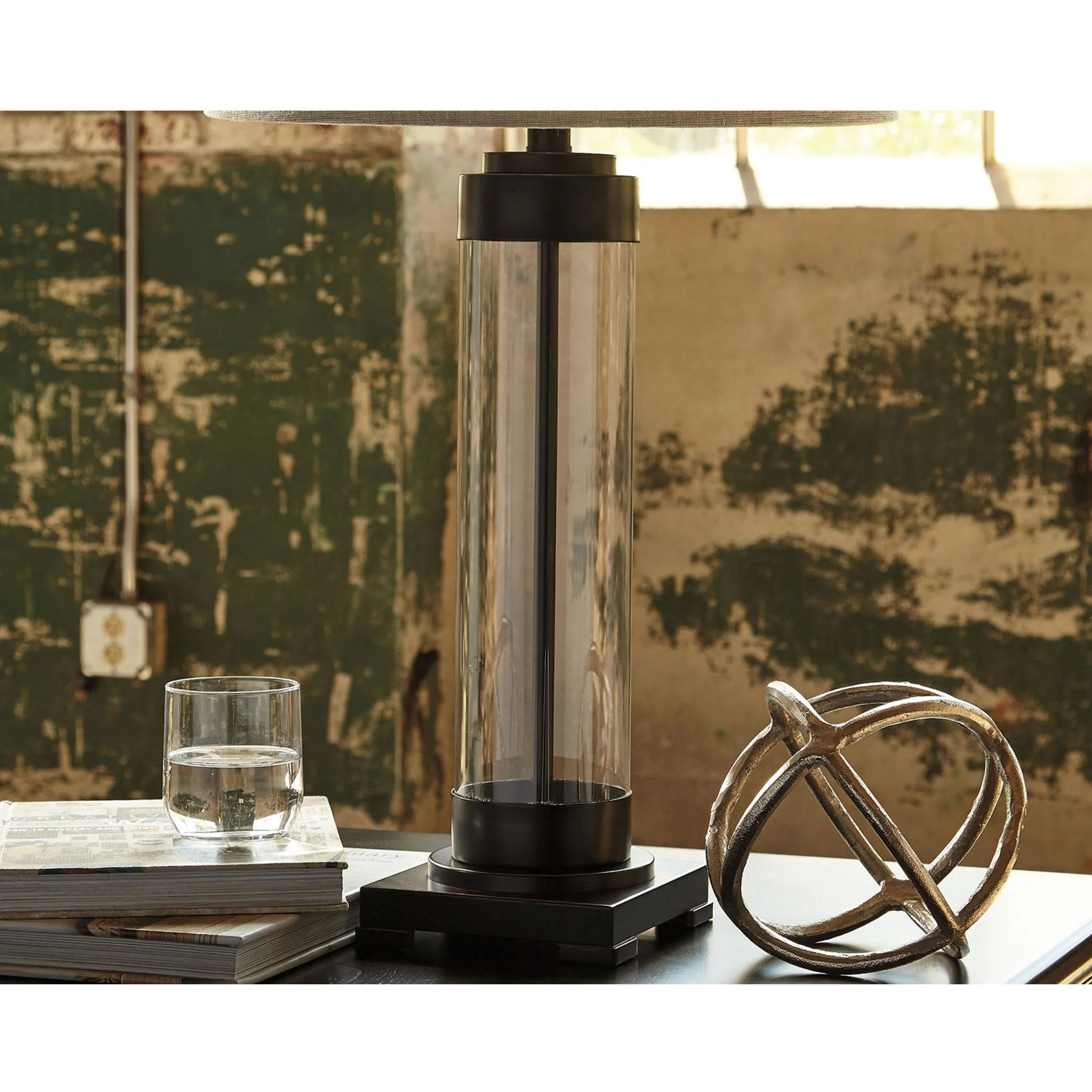Talar Table Lamp - Clear/Bronze Finish 30.50" - Image 8
