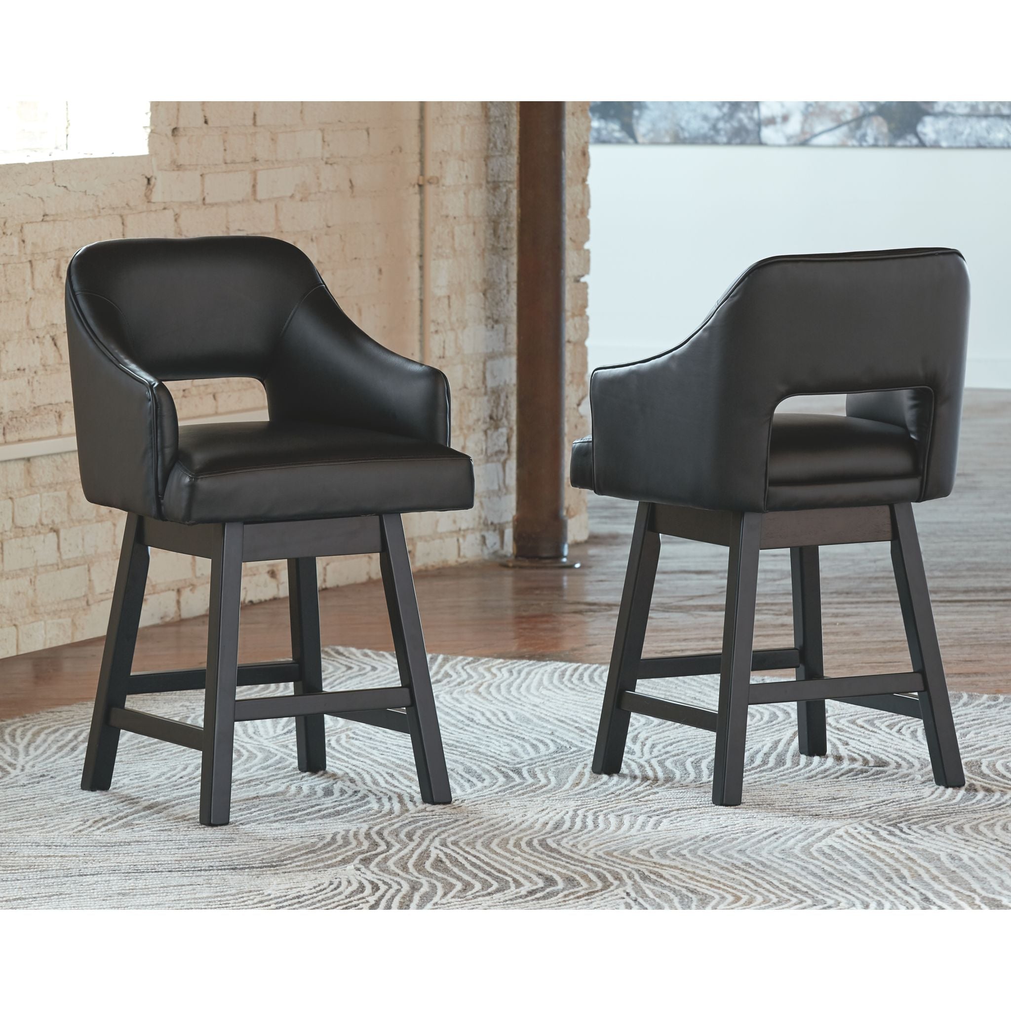 Tallenger Counter Height Stool - Black - (D380-924) - Image 2