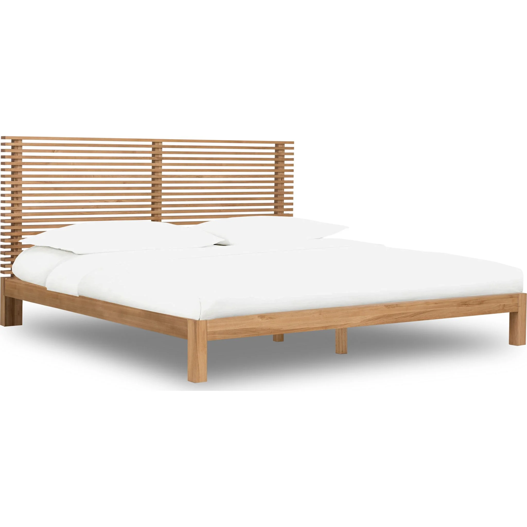 Tanner 6 Piece King Slat Platform Bedroom - Flaxen - Image 2