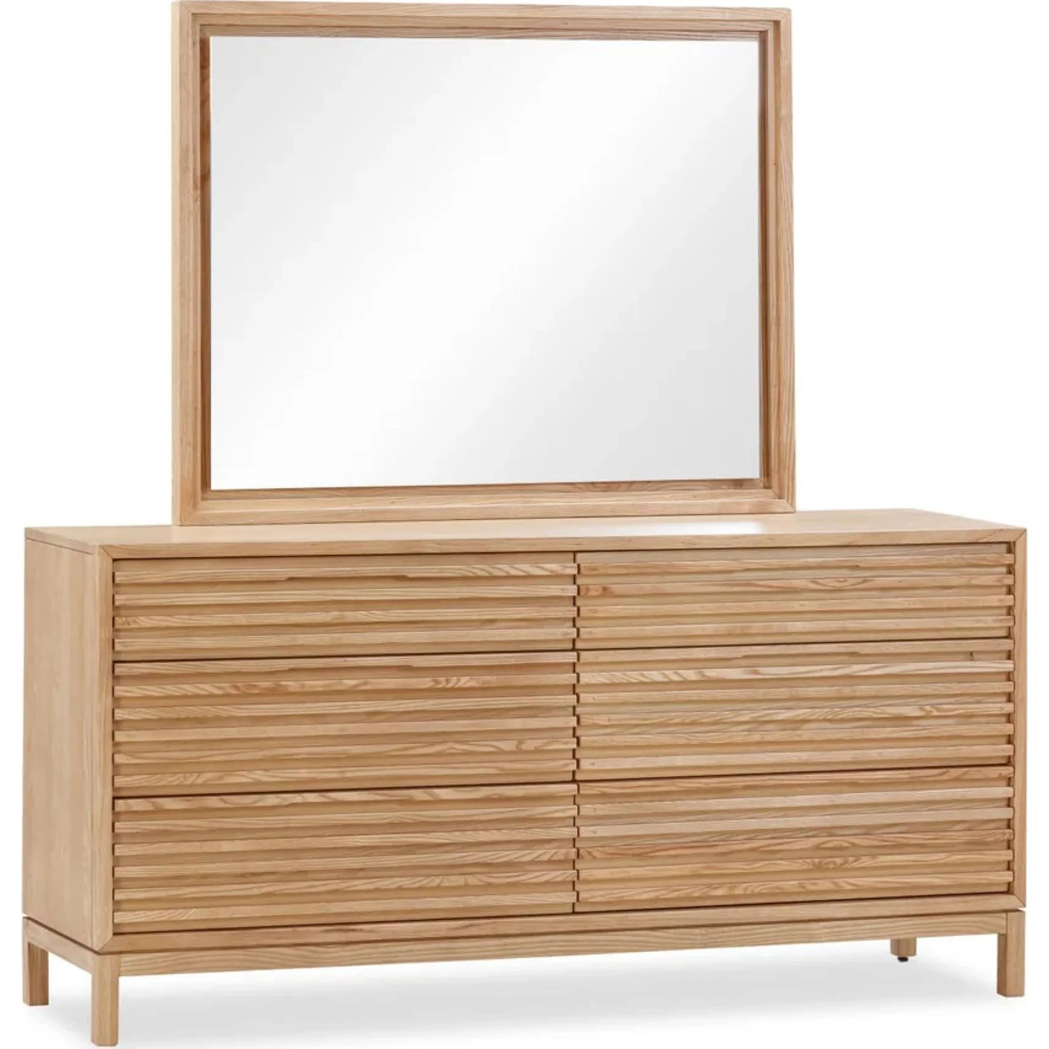 Tanner 6 Piece Queen Slat Platform Bedroom - Flaxen - Image 3