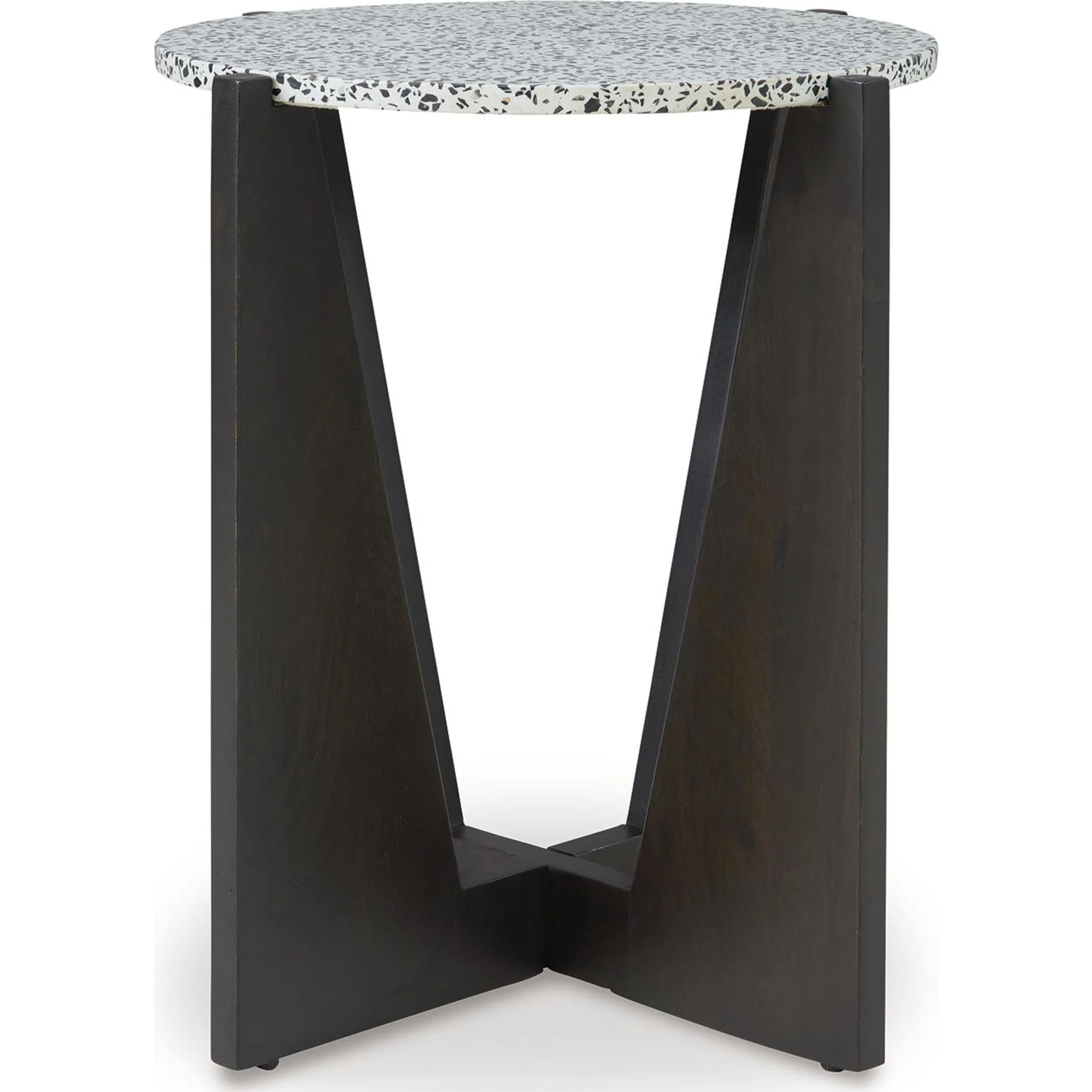 Tellrich Accent Table - Black/White - Image 15