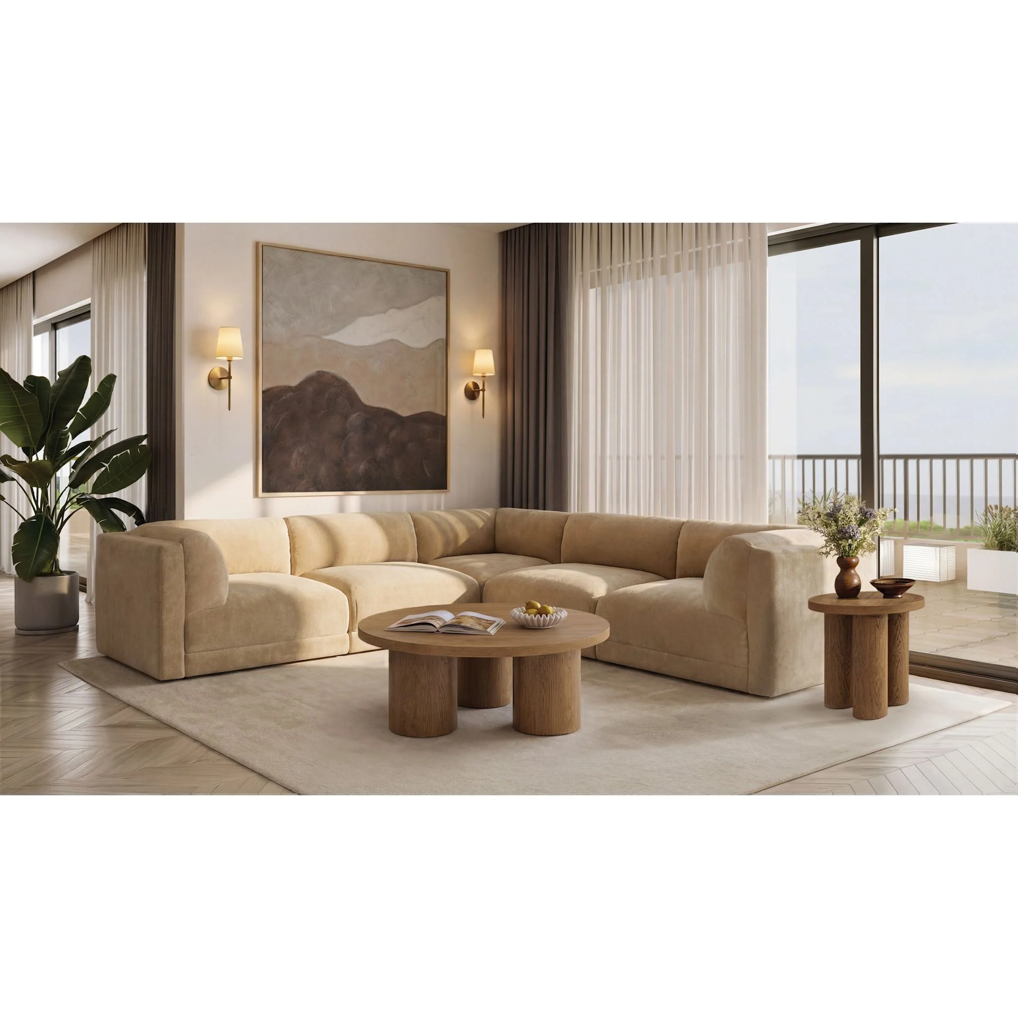 Tenth+Maple Meryl 5 Piece Modular Sectional - Image 5