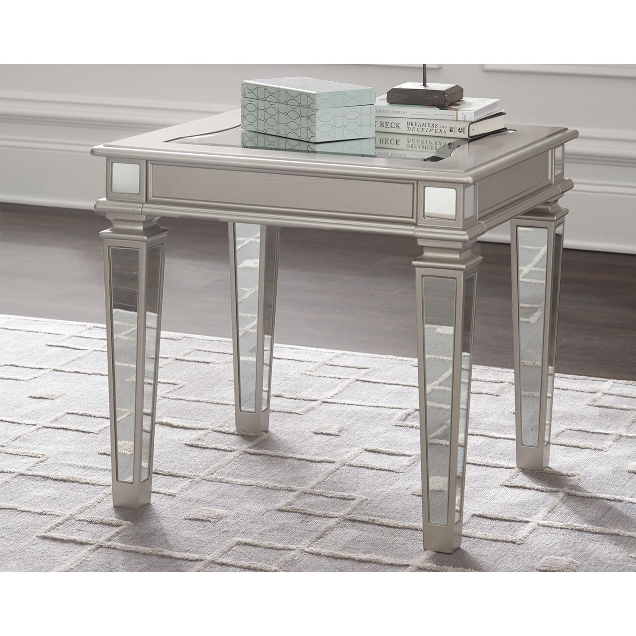 Tessani End Table - Silver - Image 2