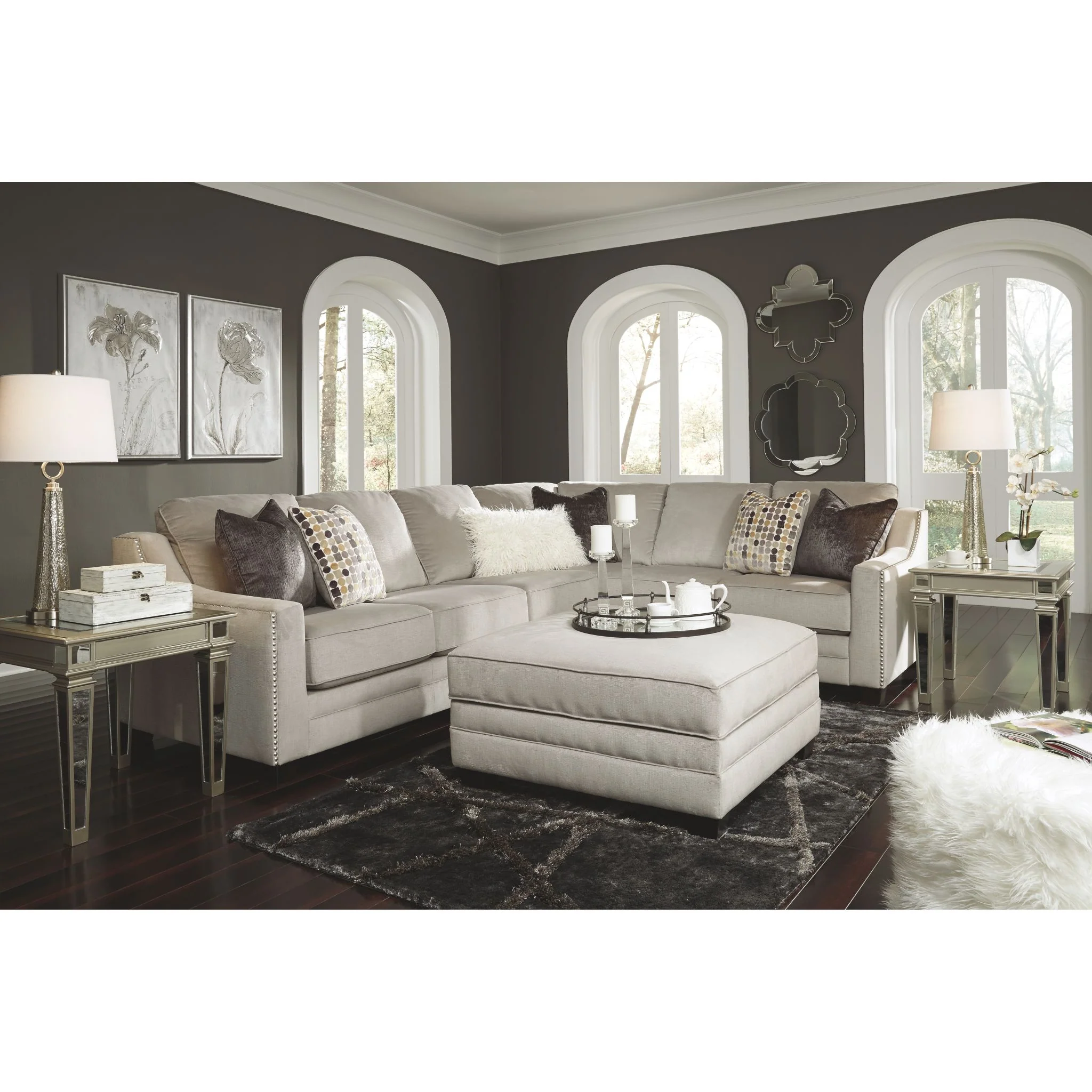 Tessani End Table - Silver - Image 4