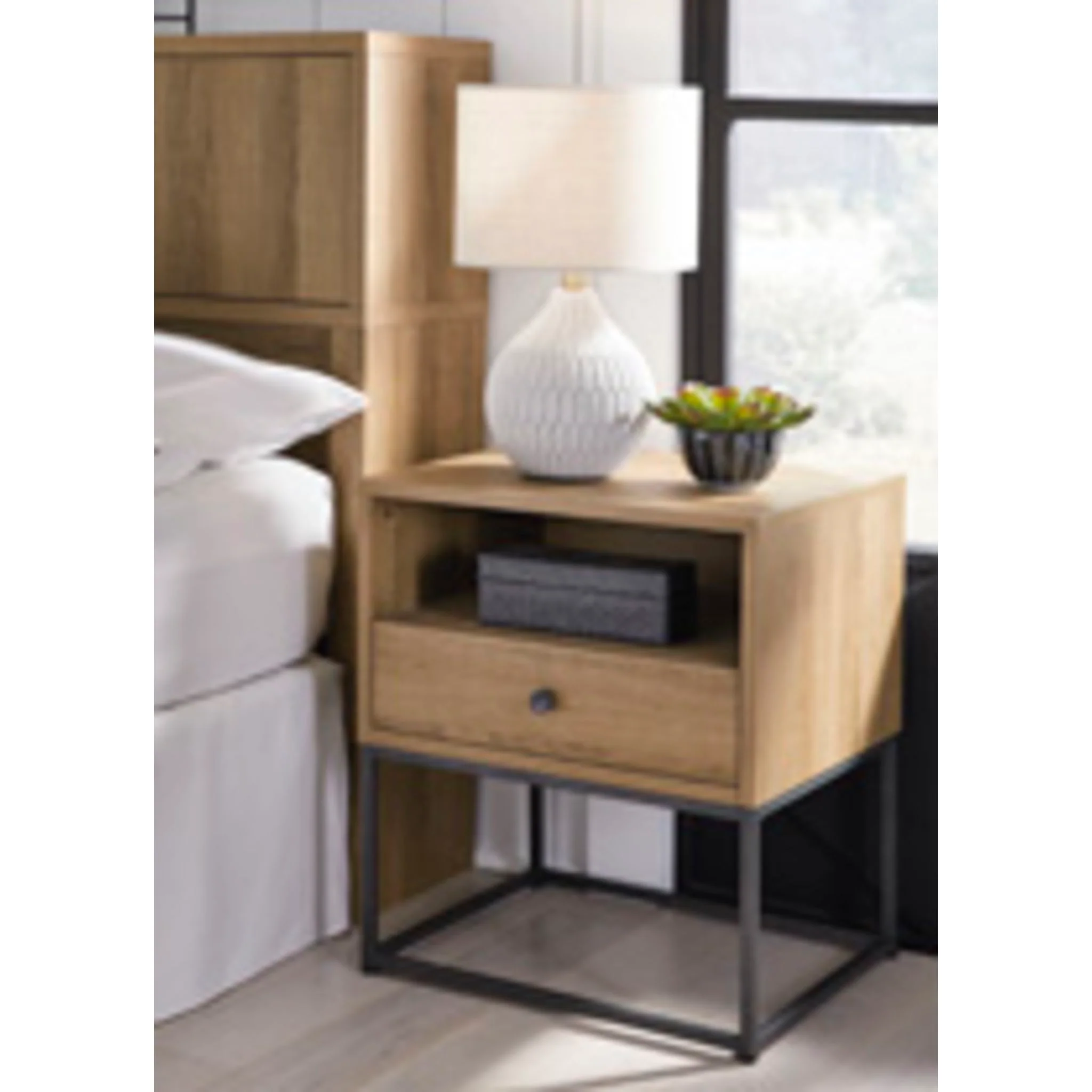 Thadamere Nightstand - Light Brown - Image 10