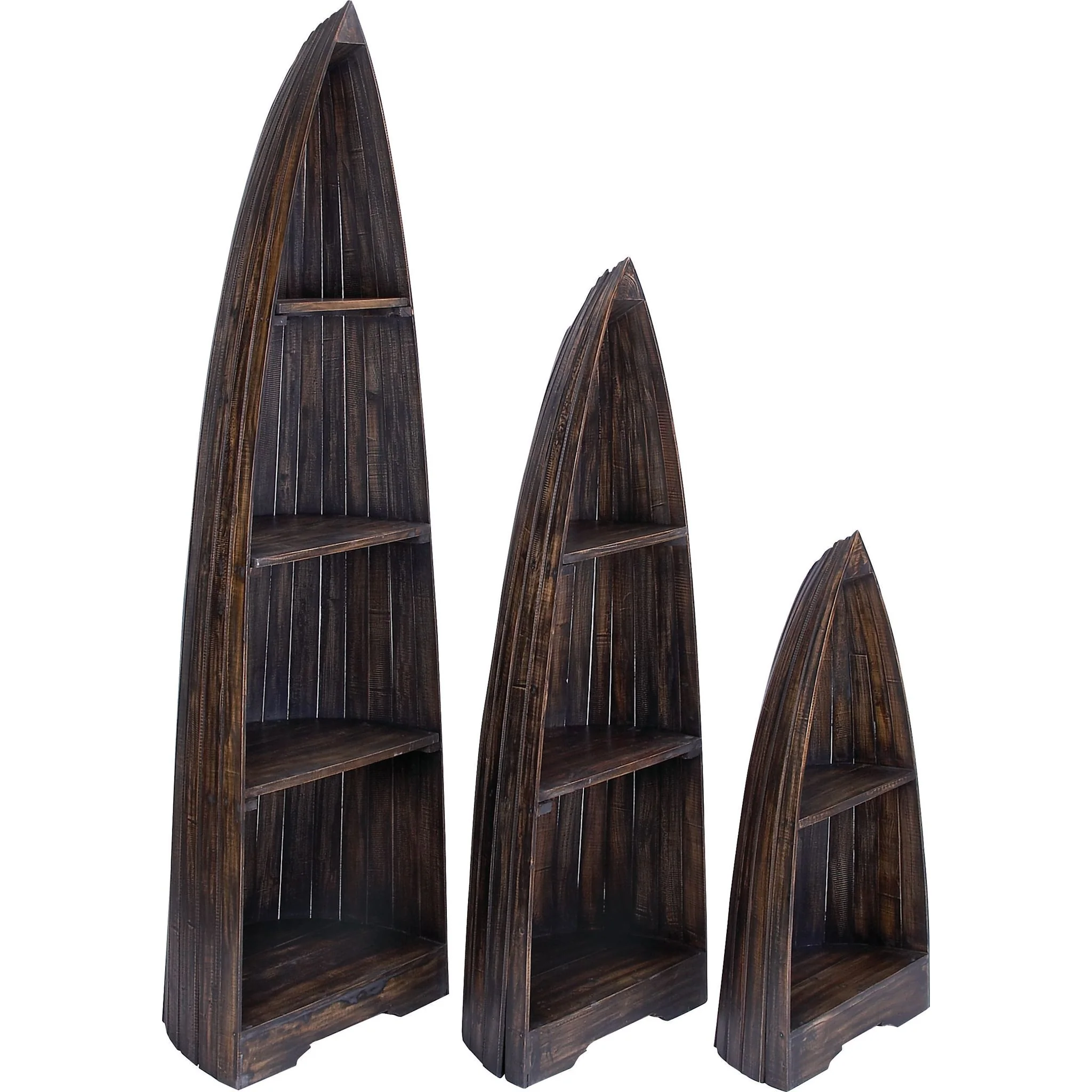 The Boats Shelving Unit (Set of 3) - Brown