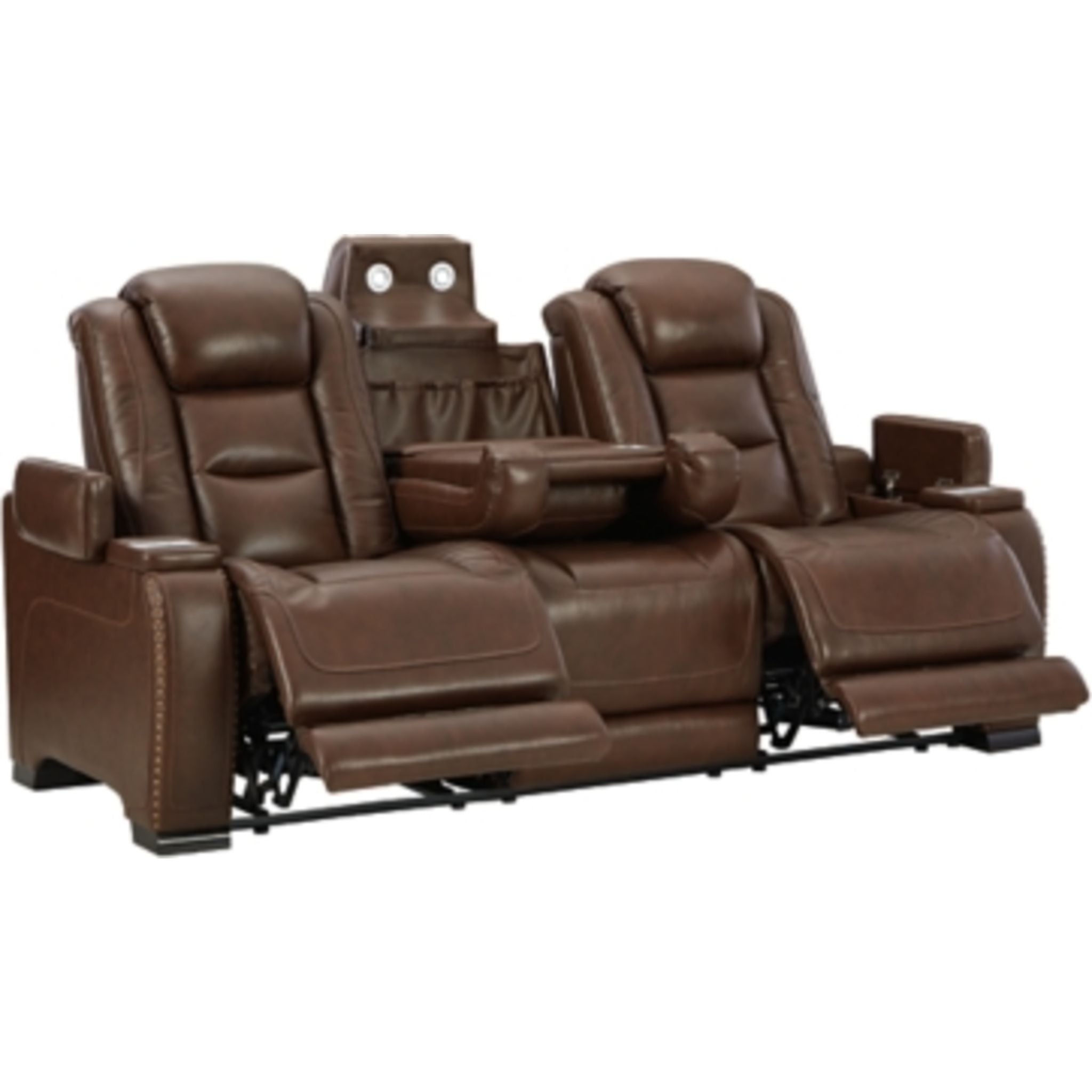 The Man-Den Power Reclining Sofa - Mahogany