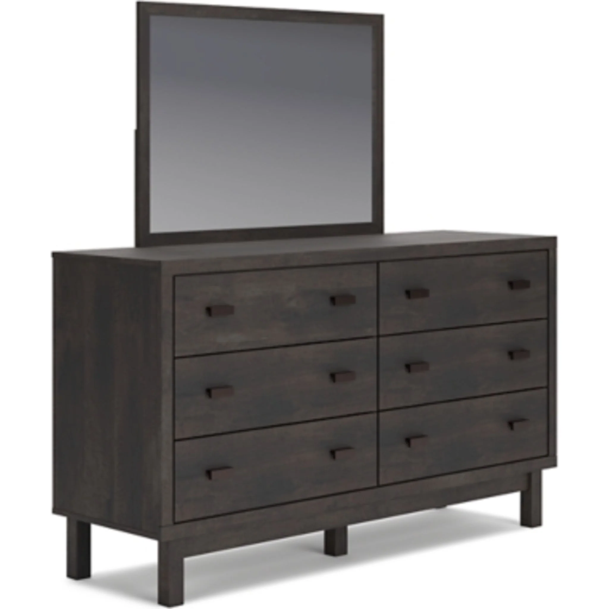 Toretto Dresser and Mirror - Charcoal - Image 3